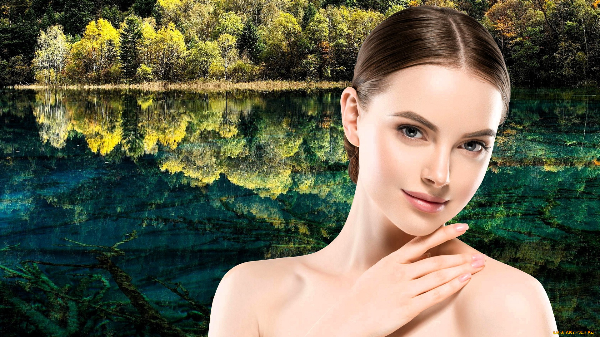 ирина, рябушкина, девушки, -, лица, , портреты, русая, лицо, природа, гобелен