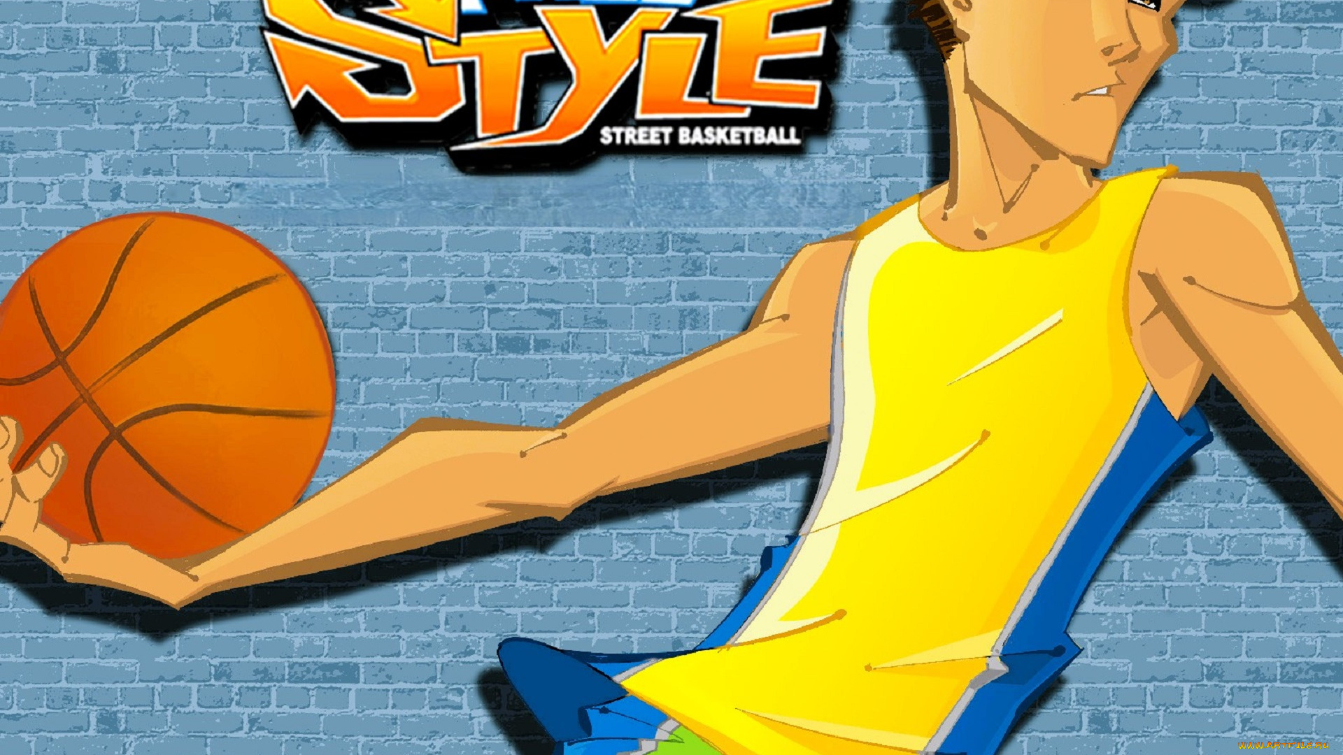 видео, игры, freestyle, street, basketball, парень, кепка, форма, мяч, баскетбол, стена