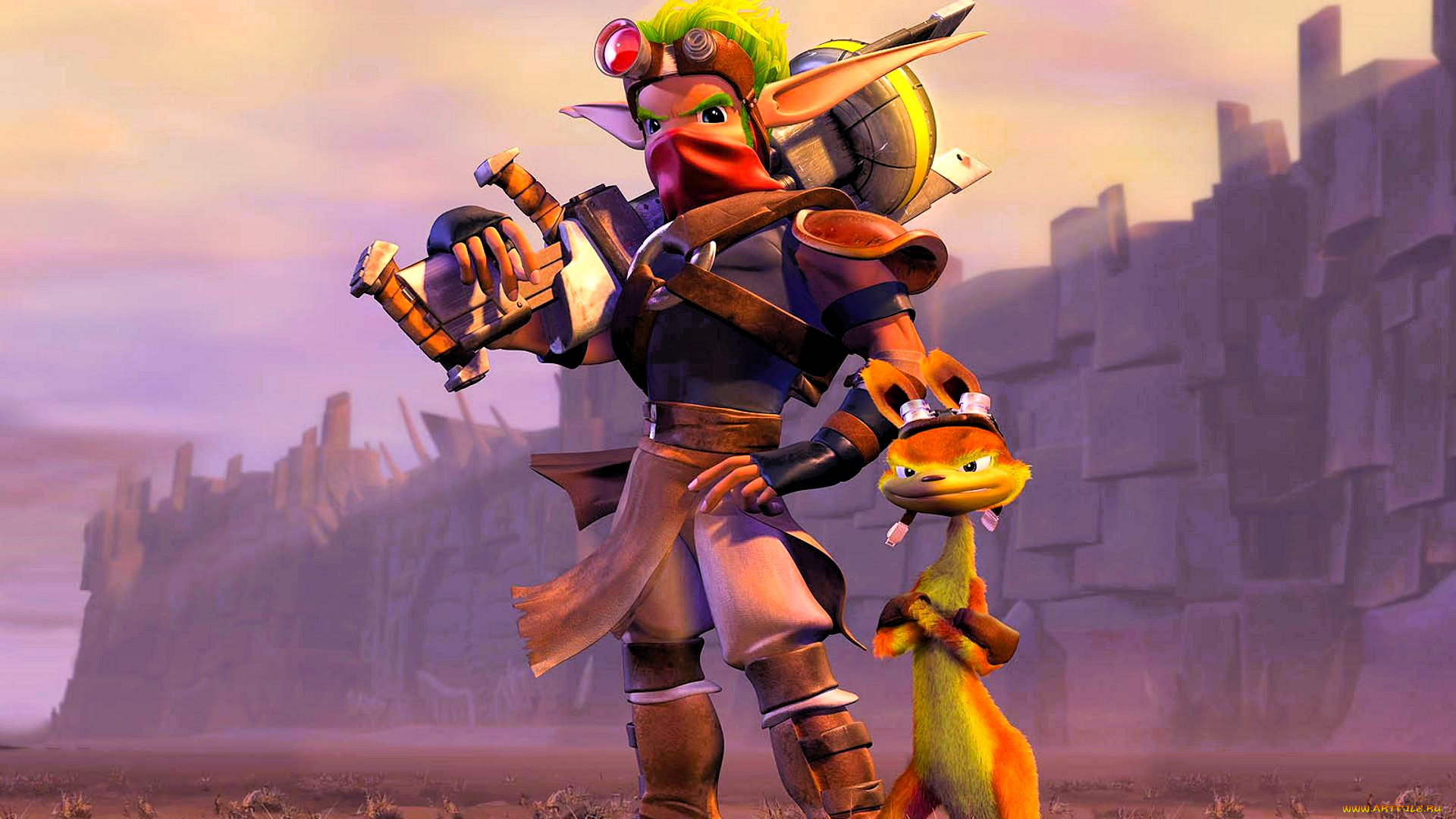 видео, игры, jak, iii, парень, уши, оружие, существо, крепость, стена