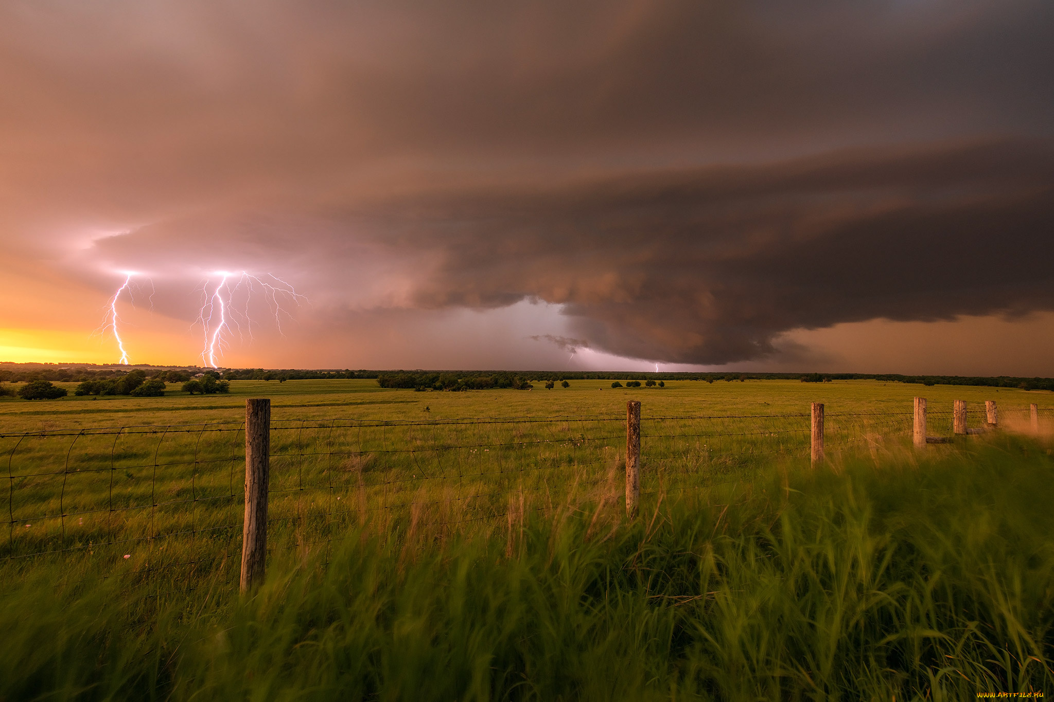 природа, молния, , гроза, пейзаж