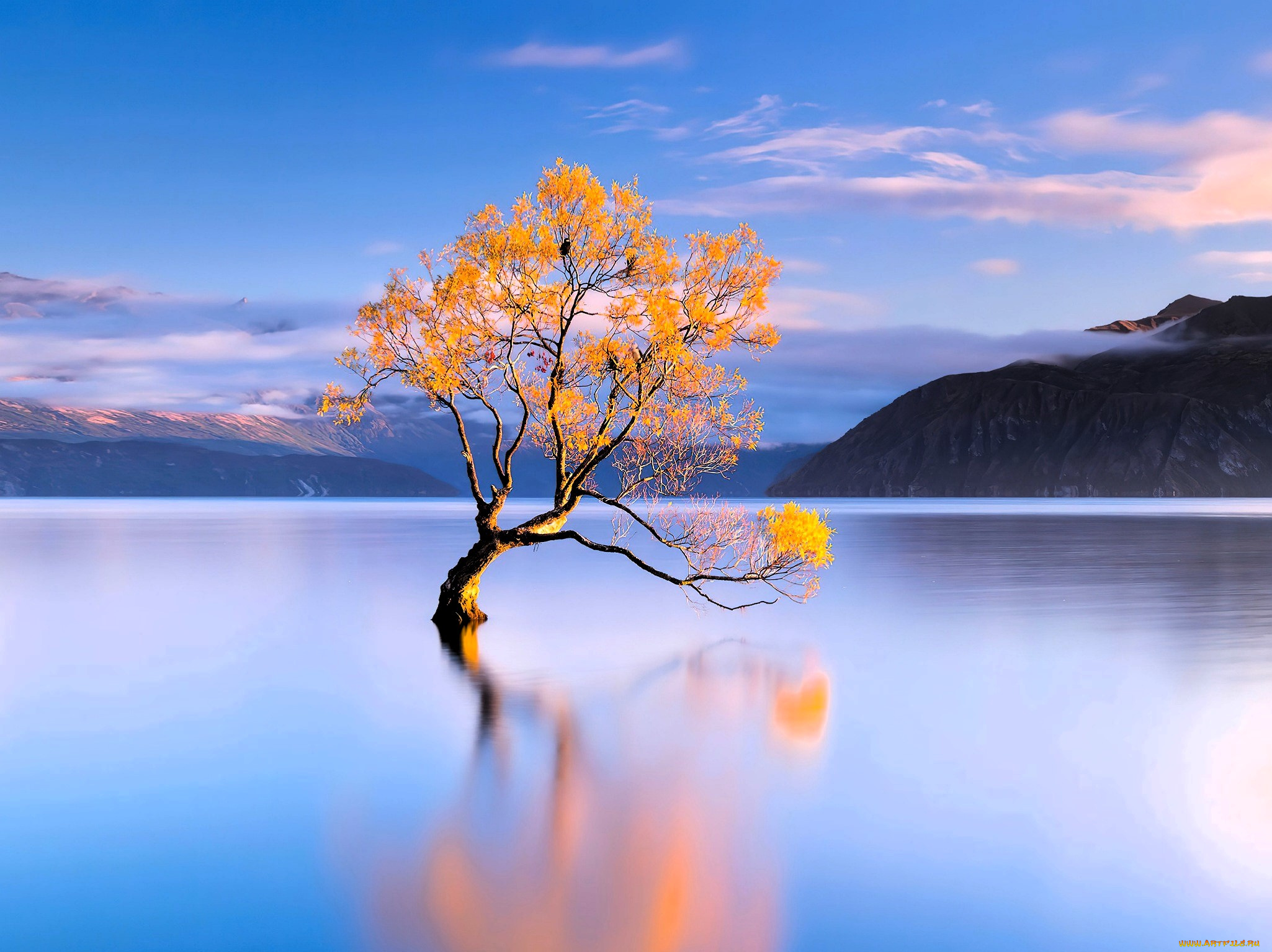 природа, реки, озера, дерево, озеро, осень, горы