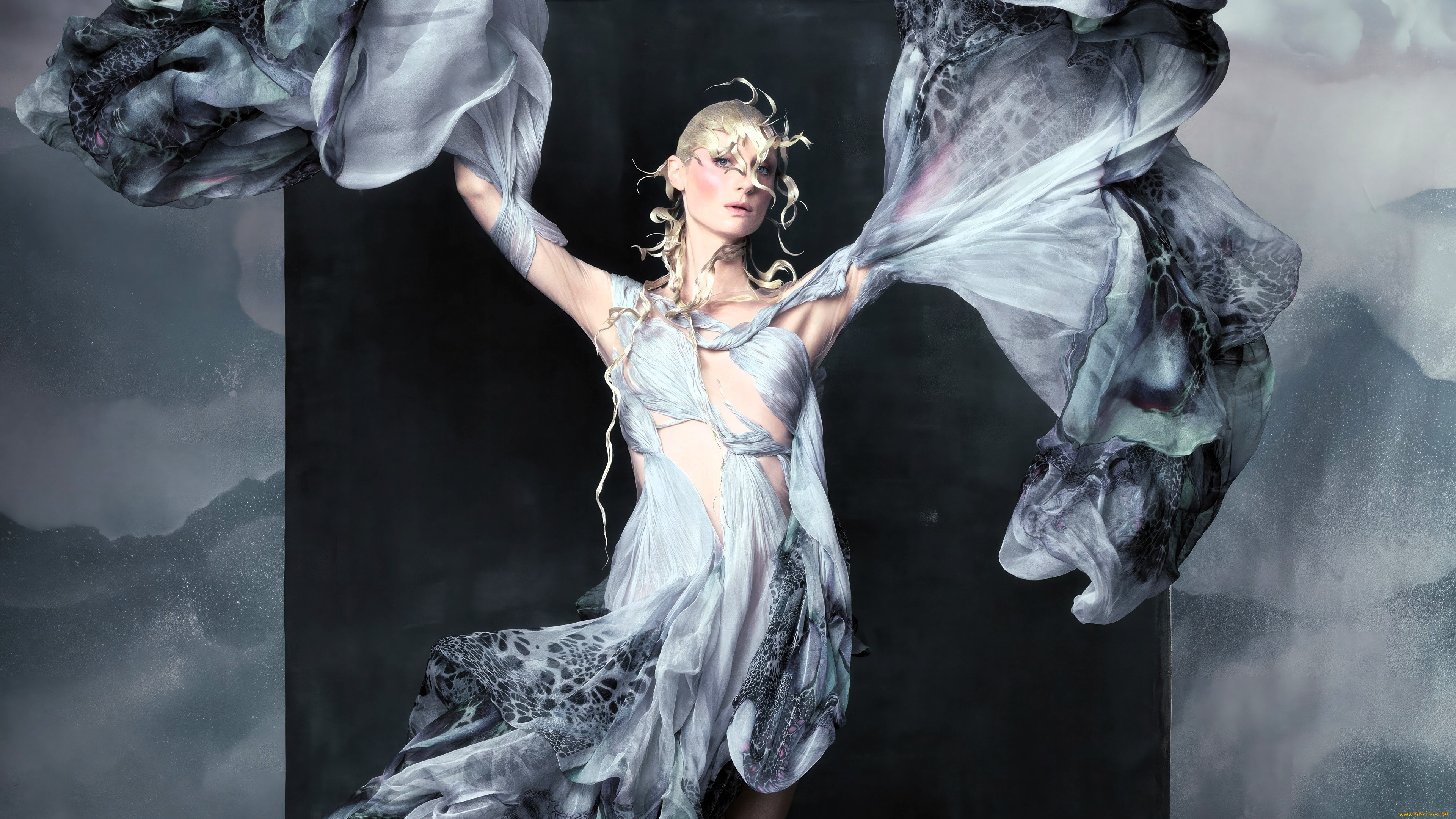 девушки, elizabeth, debicki, актриса, блондинка, платье, рукава