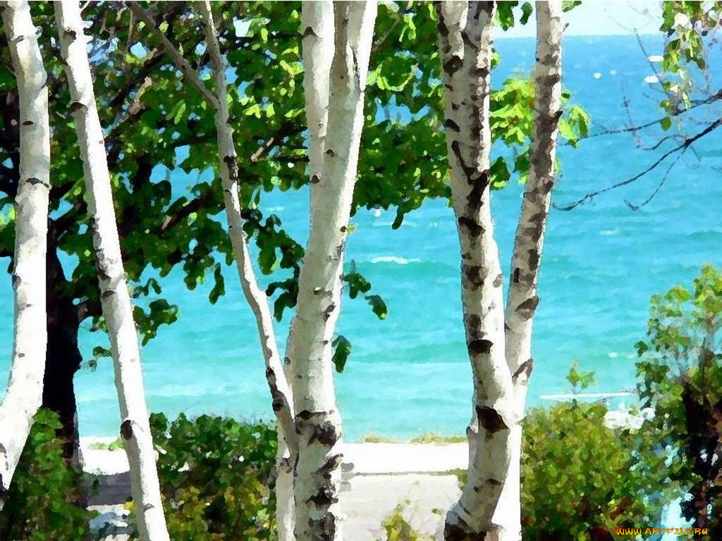 рисованные, природа