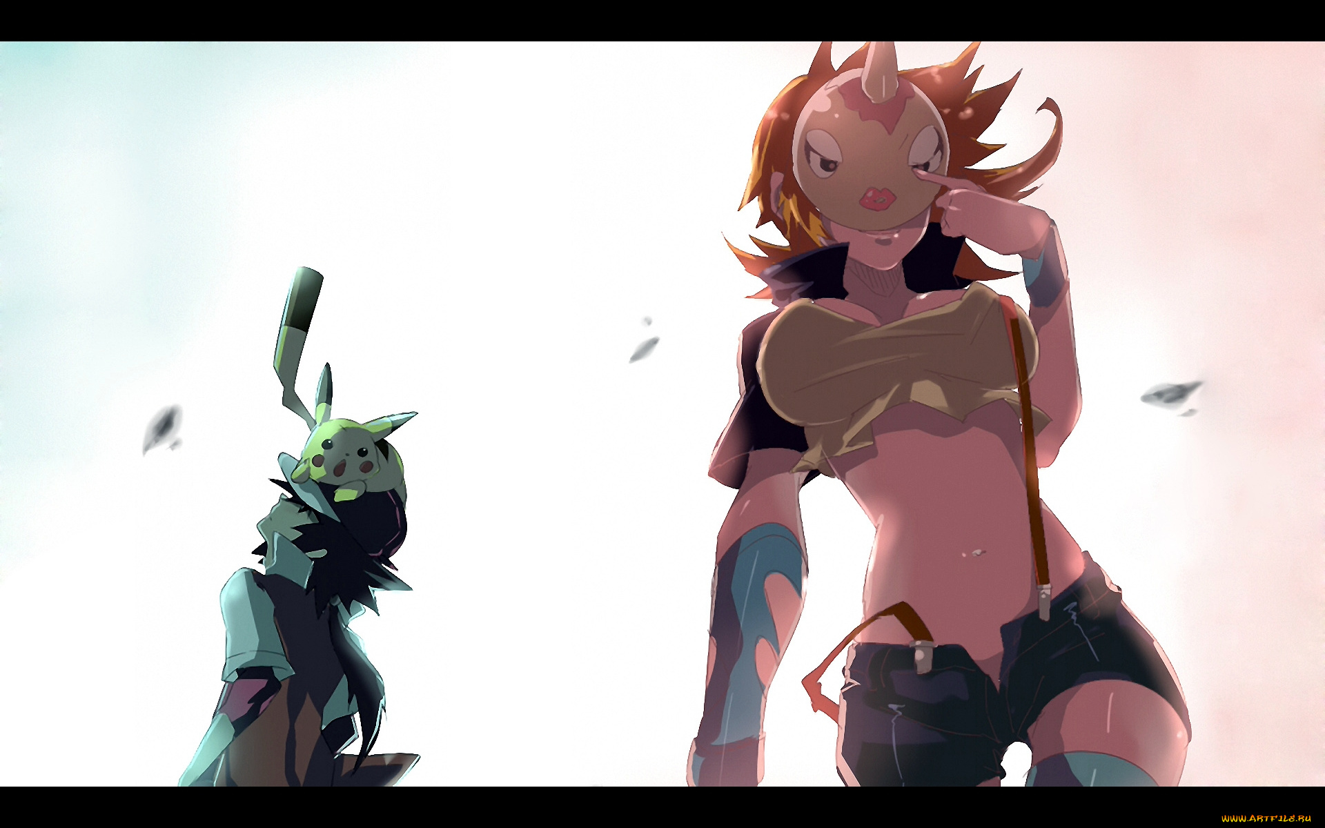 аниме, pokemon, ash, misty, pikachu