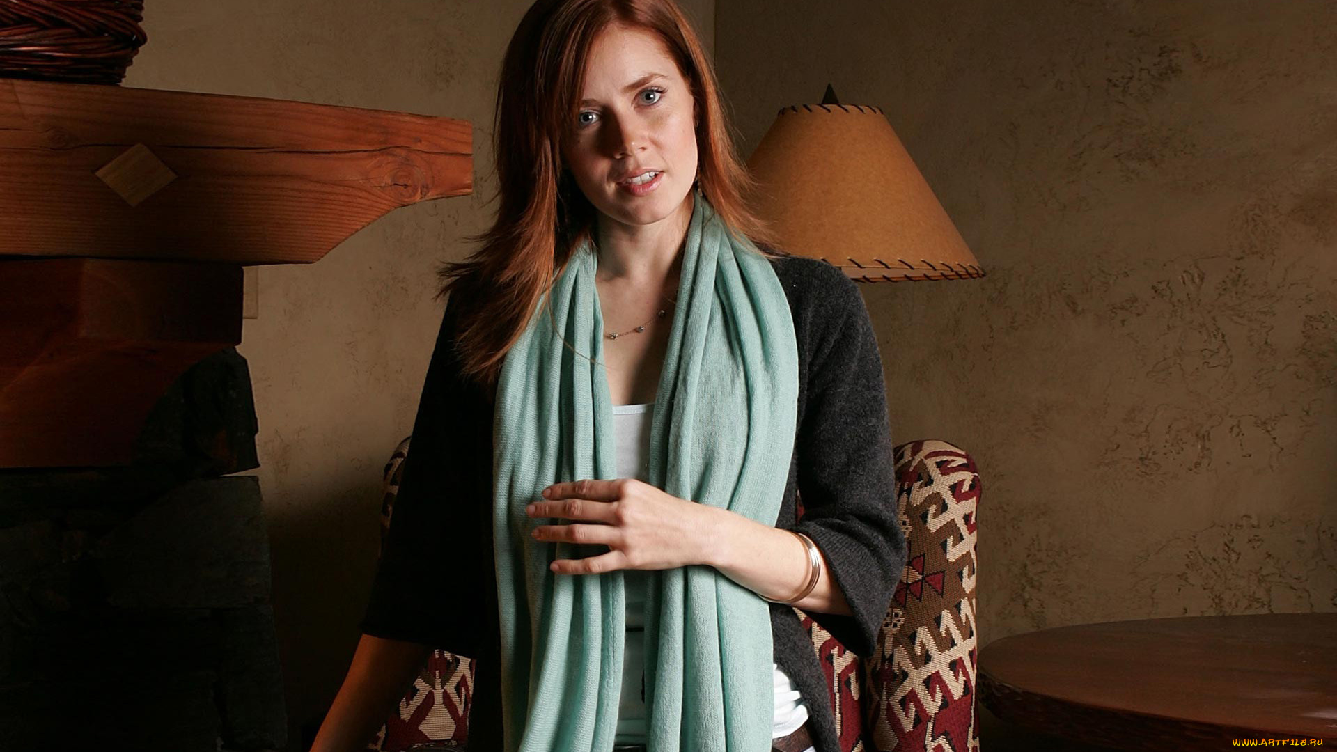 Amy, Adams, девушки, , , кресло, стол, лампа, рыжая