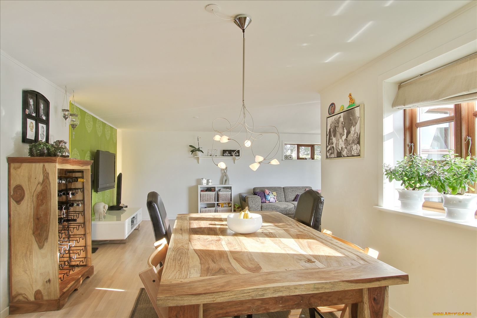 интерьер, другое, люстра, комната, стол