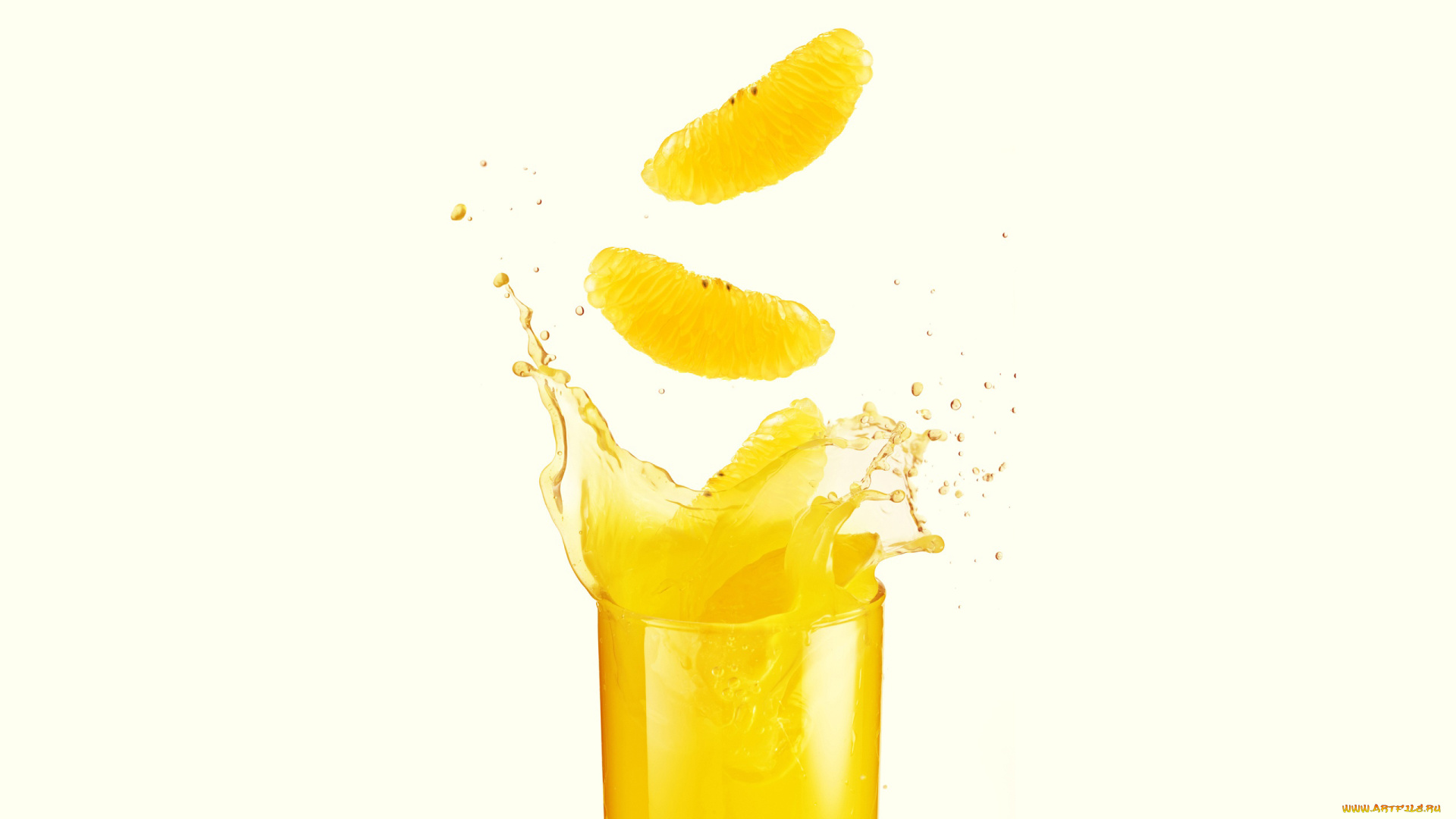 еда, напитки, сок, ломтики, желтый, апельсин, брызги