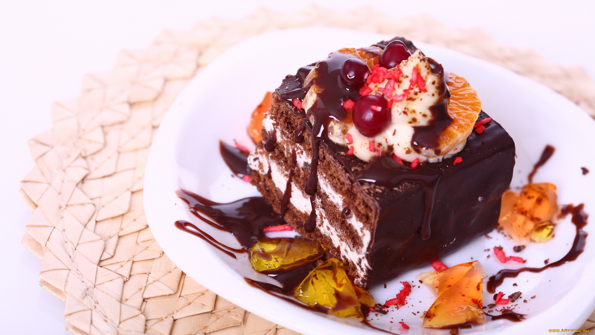 еда, пирожные, кексы, печенье, пирожное, крем, вишня, десерт