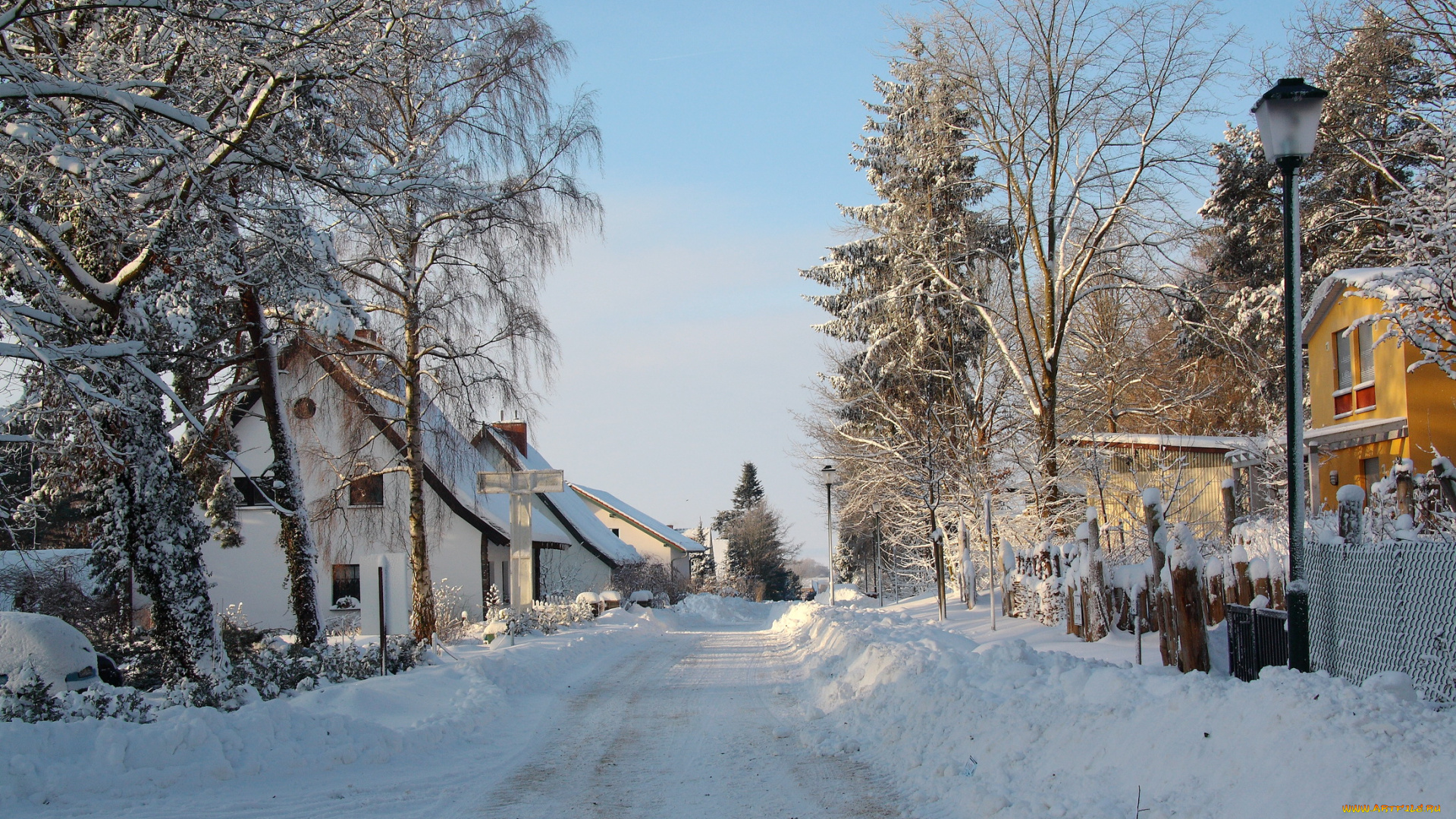 германия, козеров, города, пейзажи, пейзаж, зима