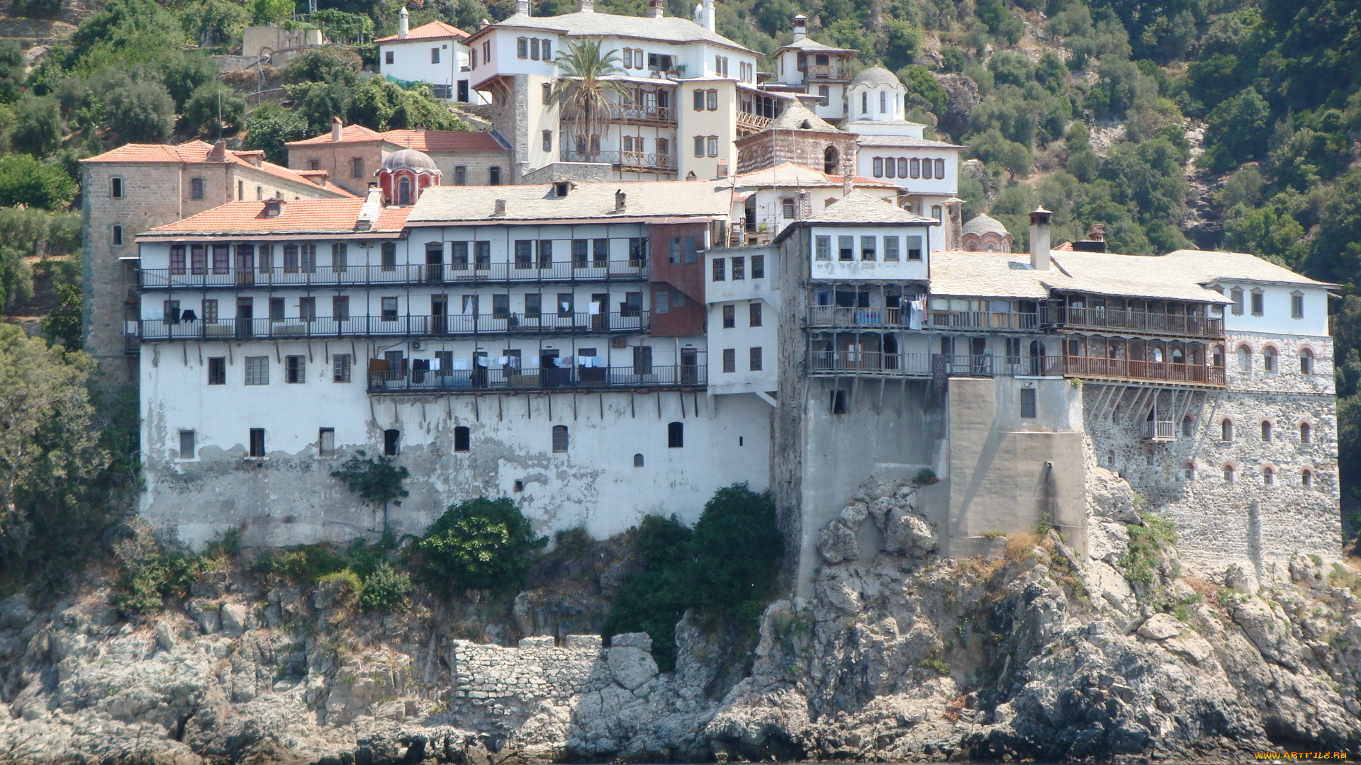 греция, ano, symi, города, здания, дома, море, скалы