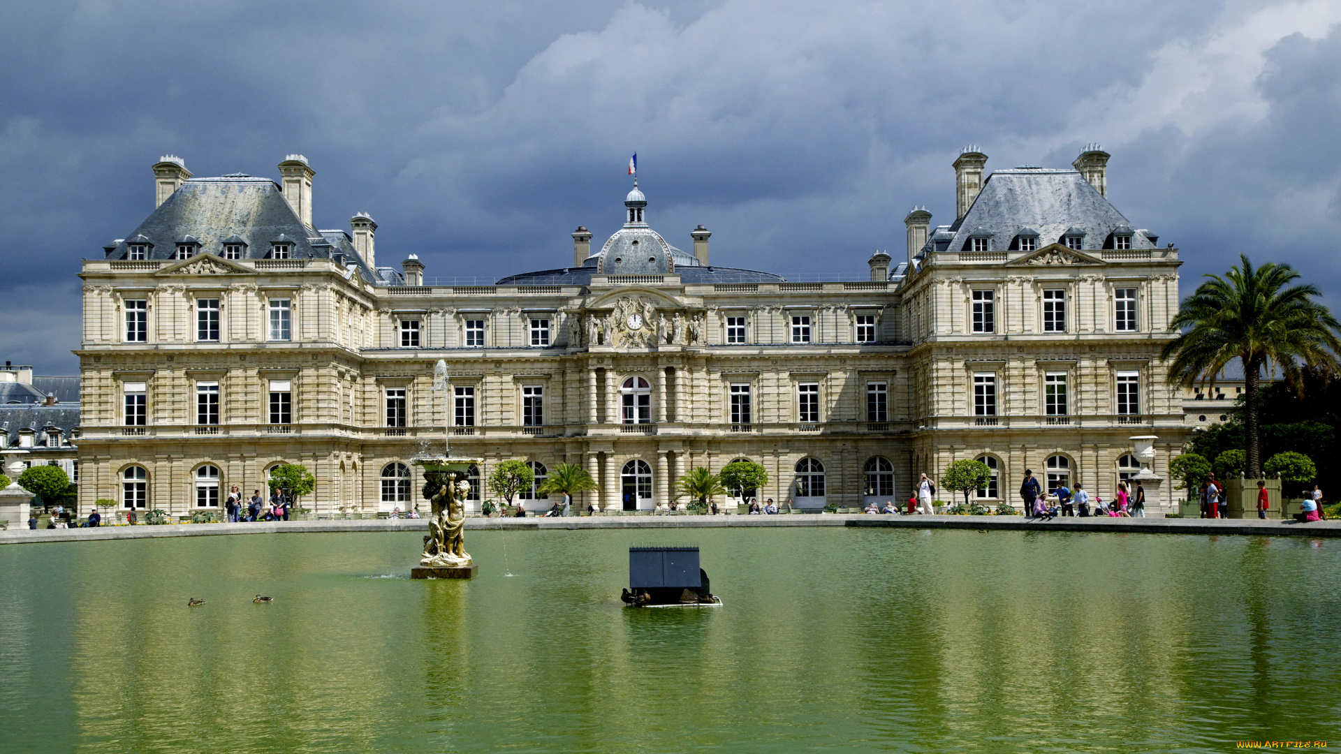luxembourg, paris, france, города, париж, франция, замок, парк