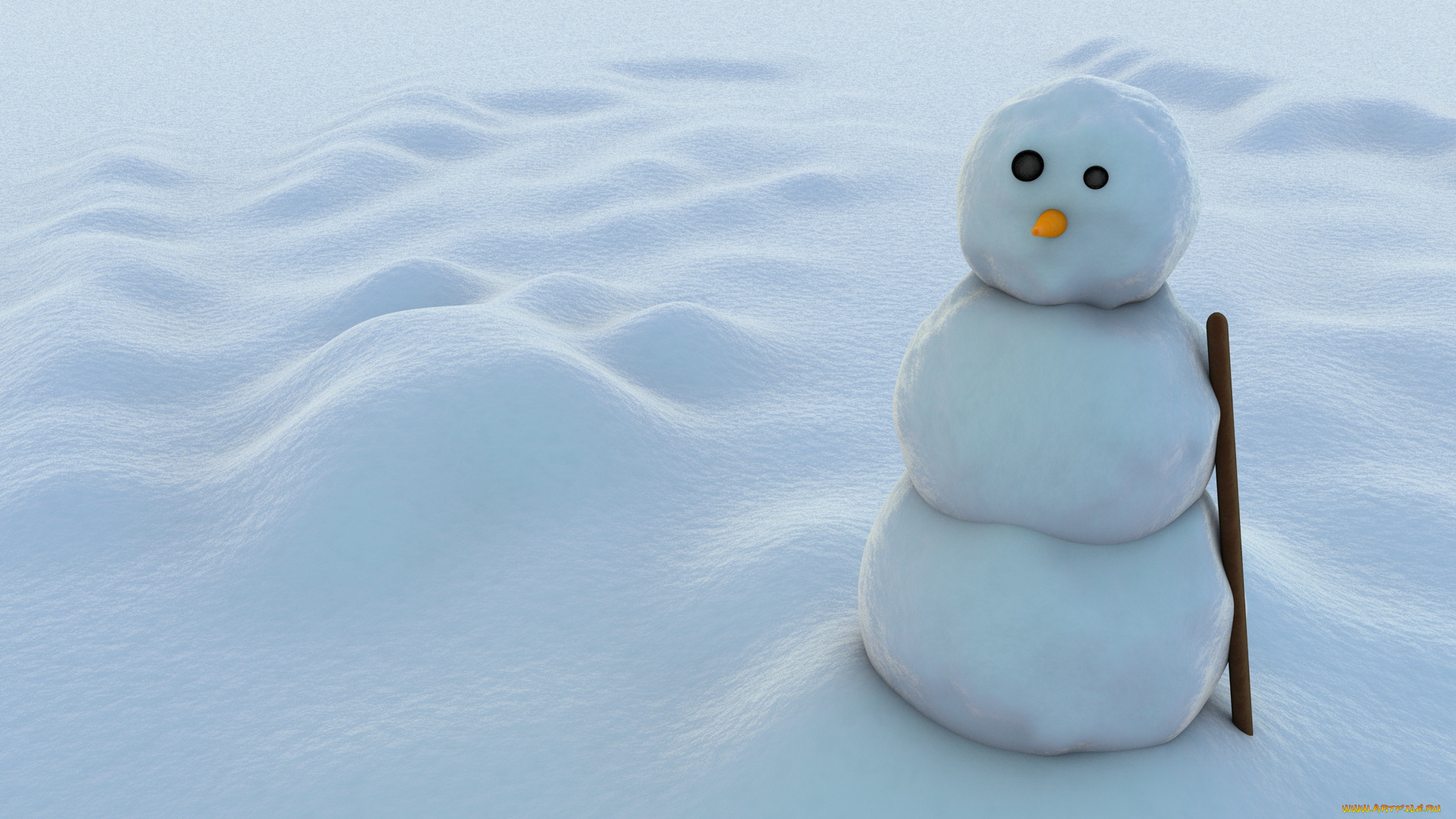 праздничные, 3д, графика, новый, год, снеговик