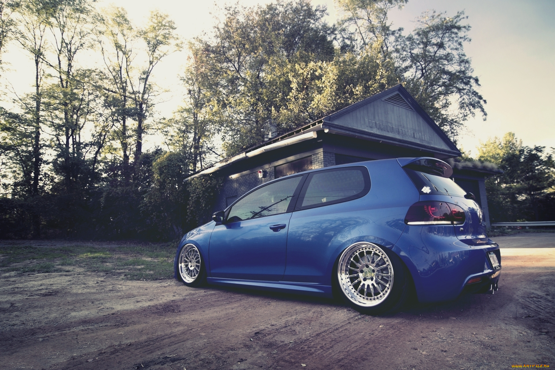 автомобили, volkswagen, vw, golf, r, синий, дом