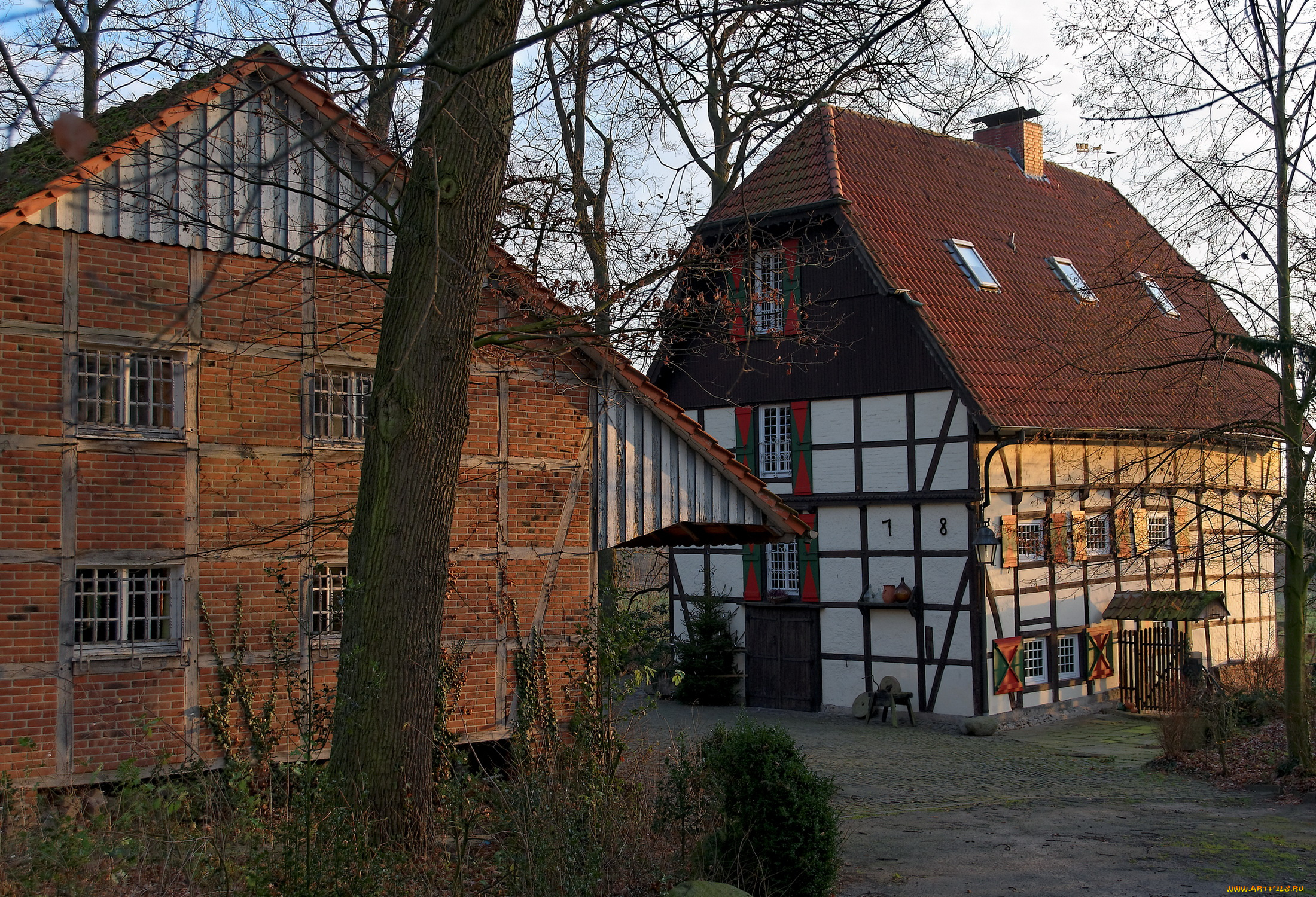 германия, остбеверн, города, здания, дома, улица