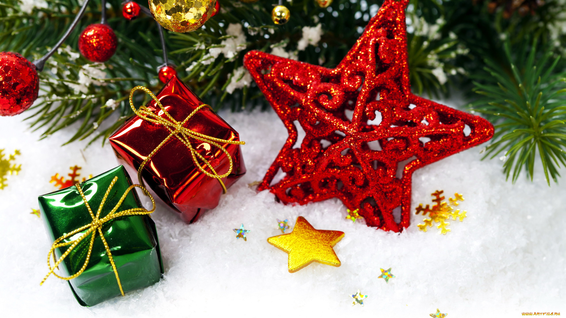 праздничные, снежинки, и, звёздочки, коробочки, звездочки
