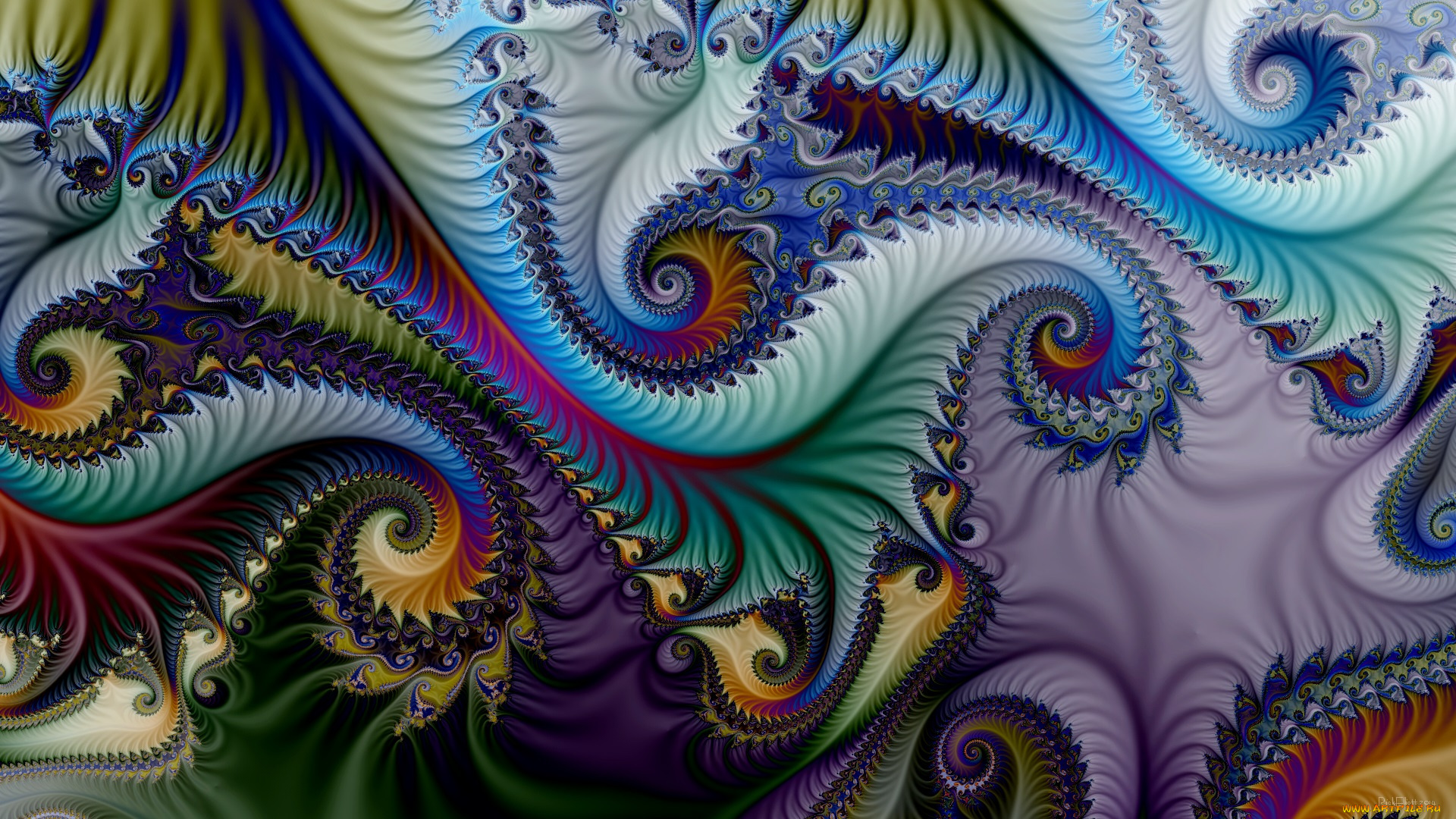 3д, графика, фракталы, , fractal, цвета, фон, узор