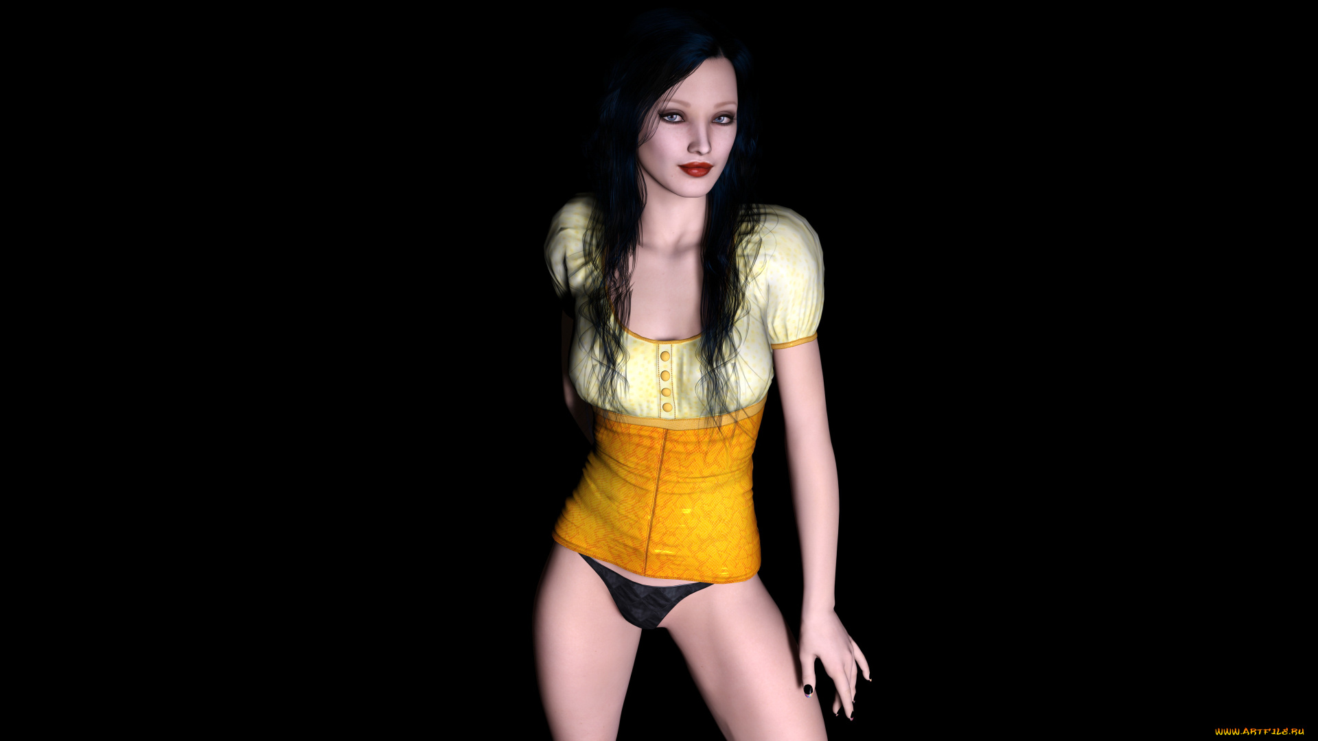 3д, графика, люди, , people, девушка, взгляд, фон