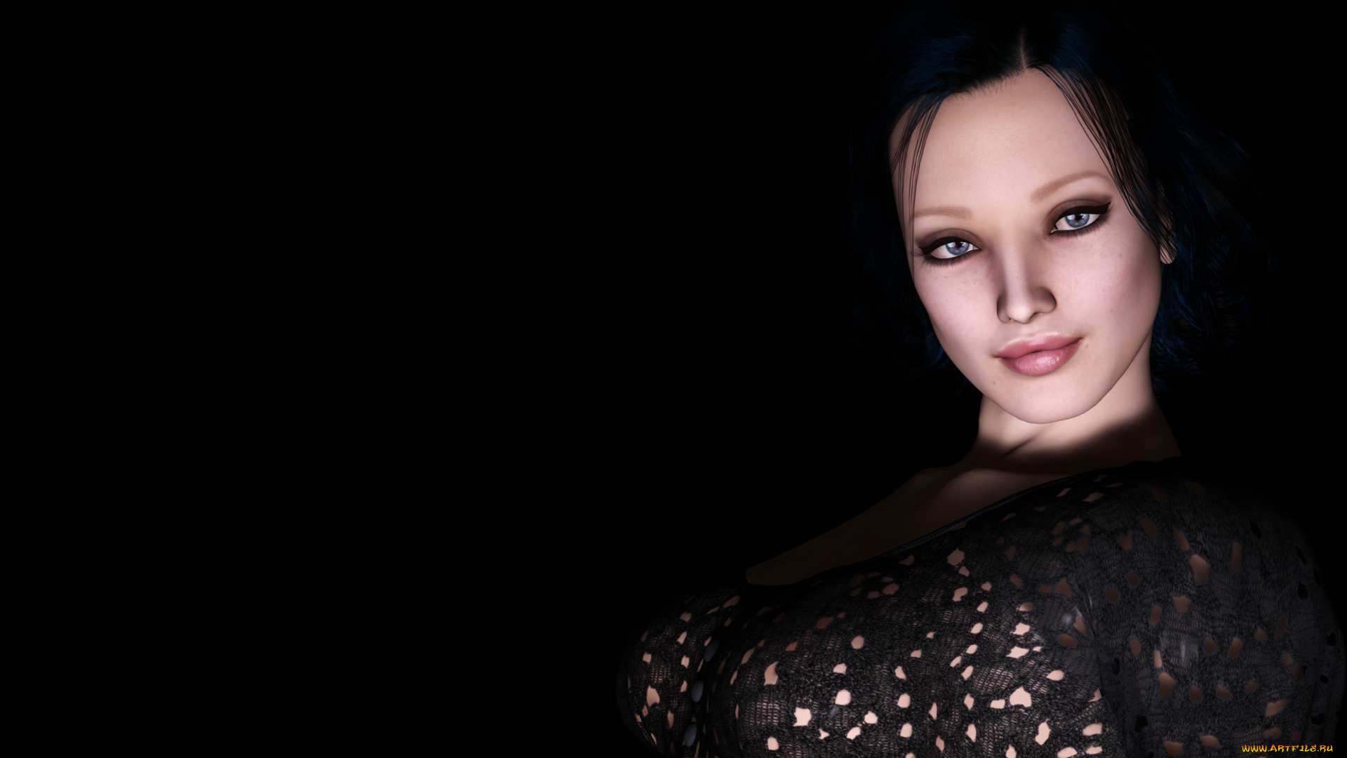 3д, графика, портрет, , portraits, девушка, взгляд, фон