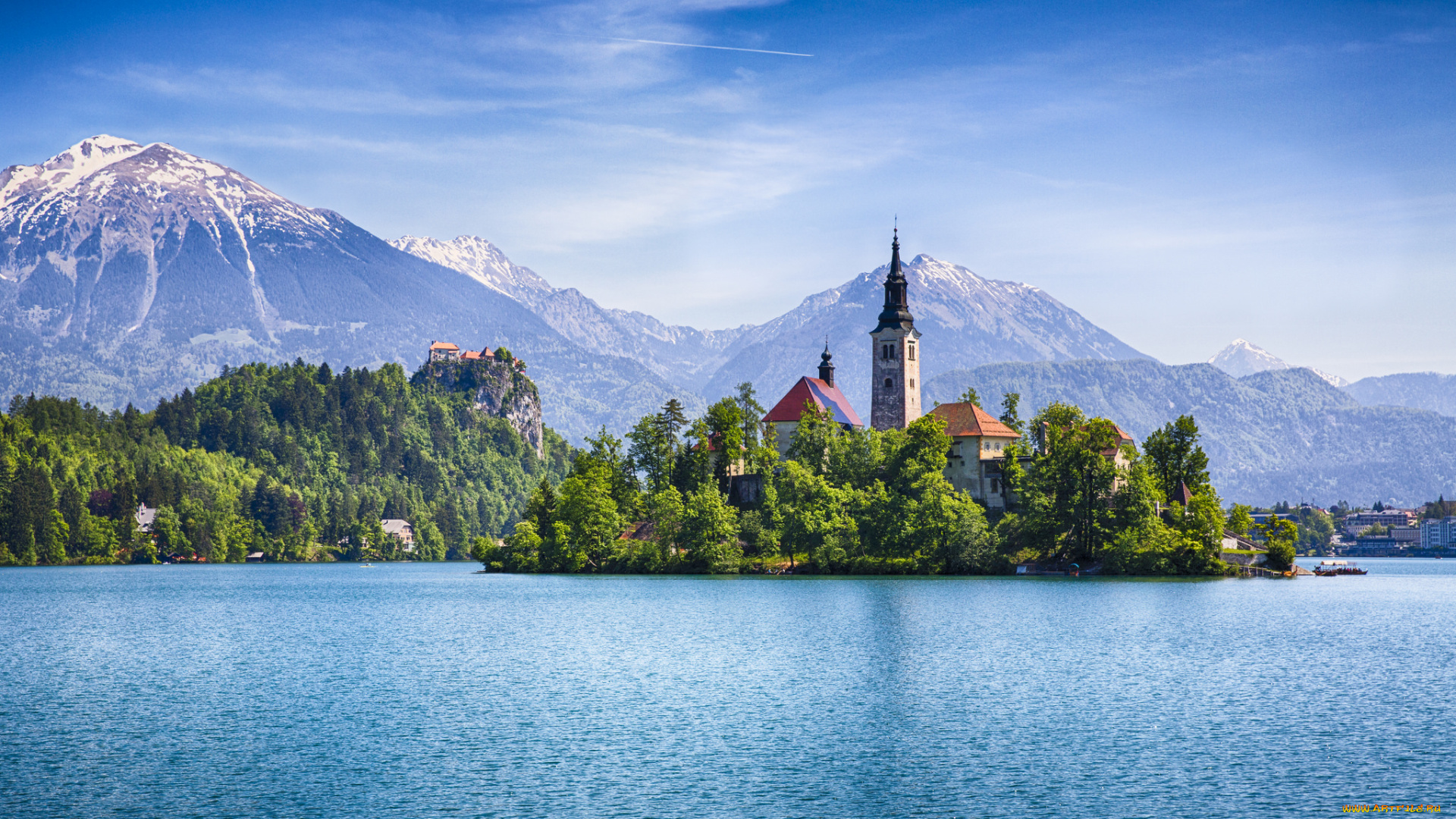 города, -, дворцы, , замки, , крепости, замок, остров, озеро, горы