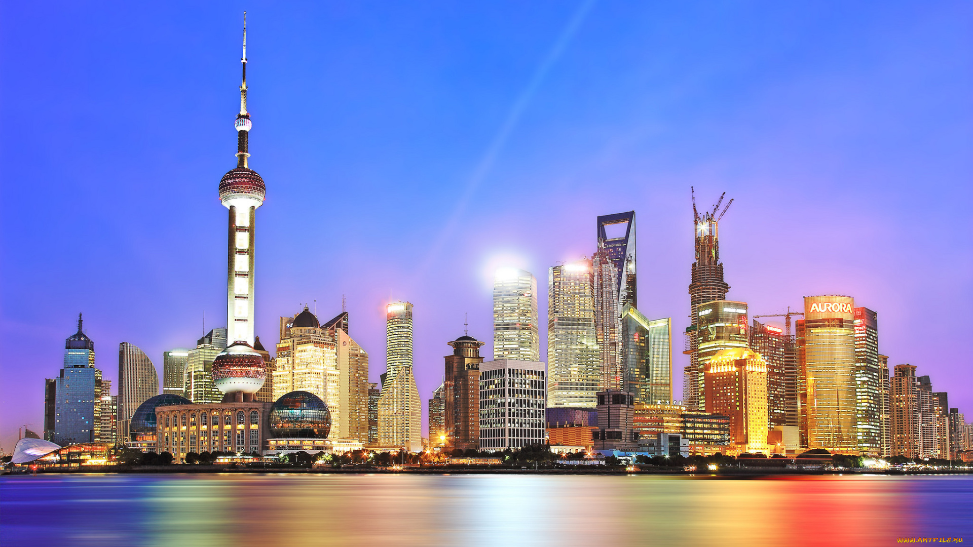 shanghai, города, шанхай, , китай, океан, утро, небоскребы