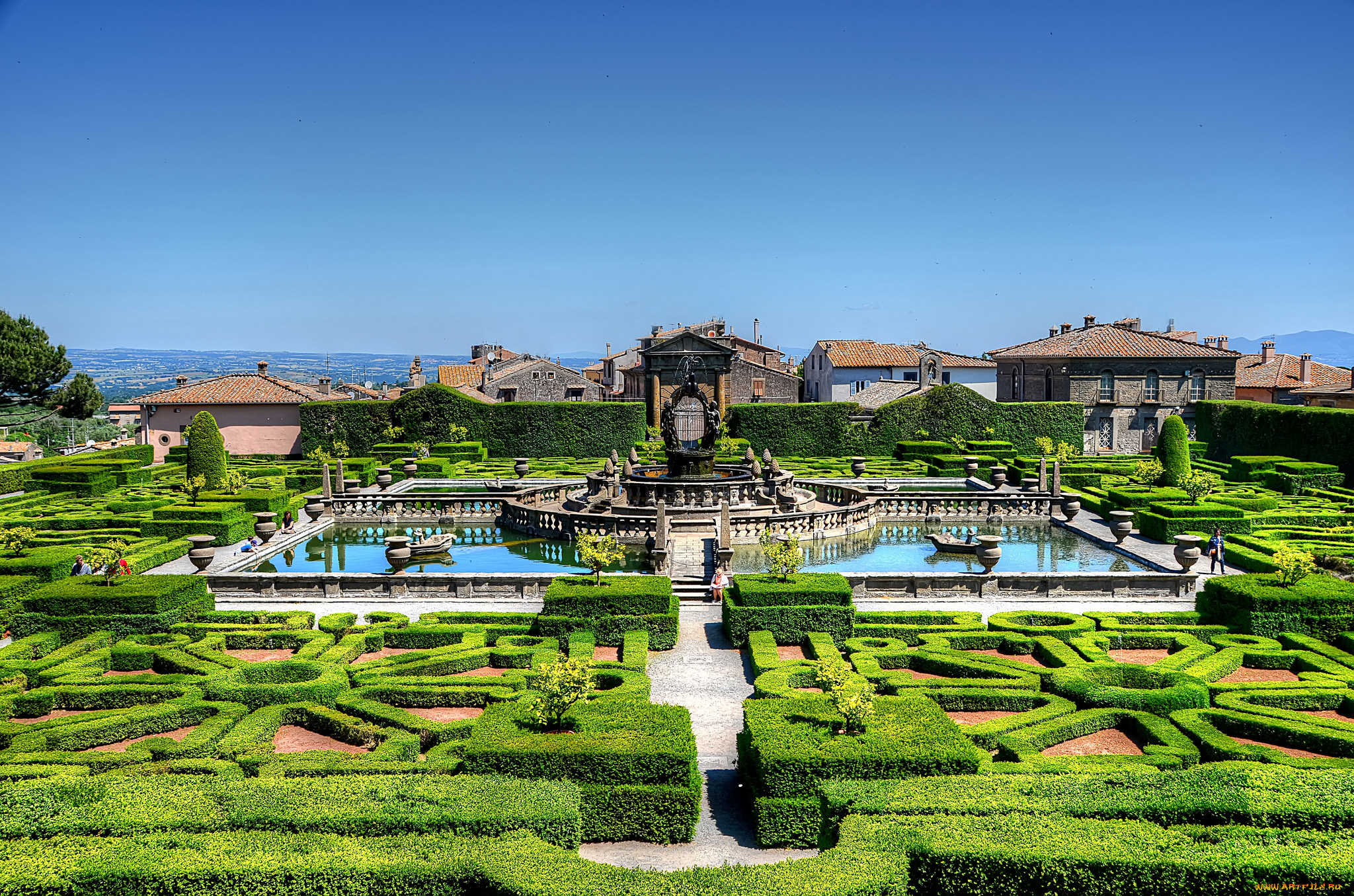 villa, lante, города, -, пейзажи, вилла, парк