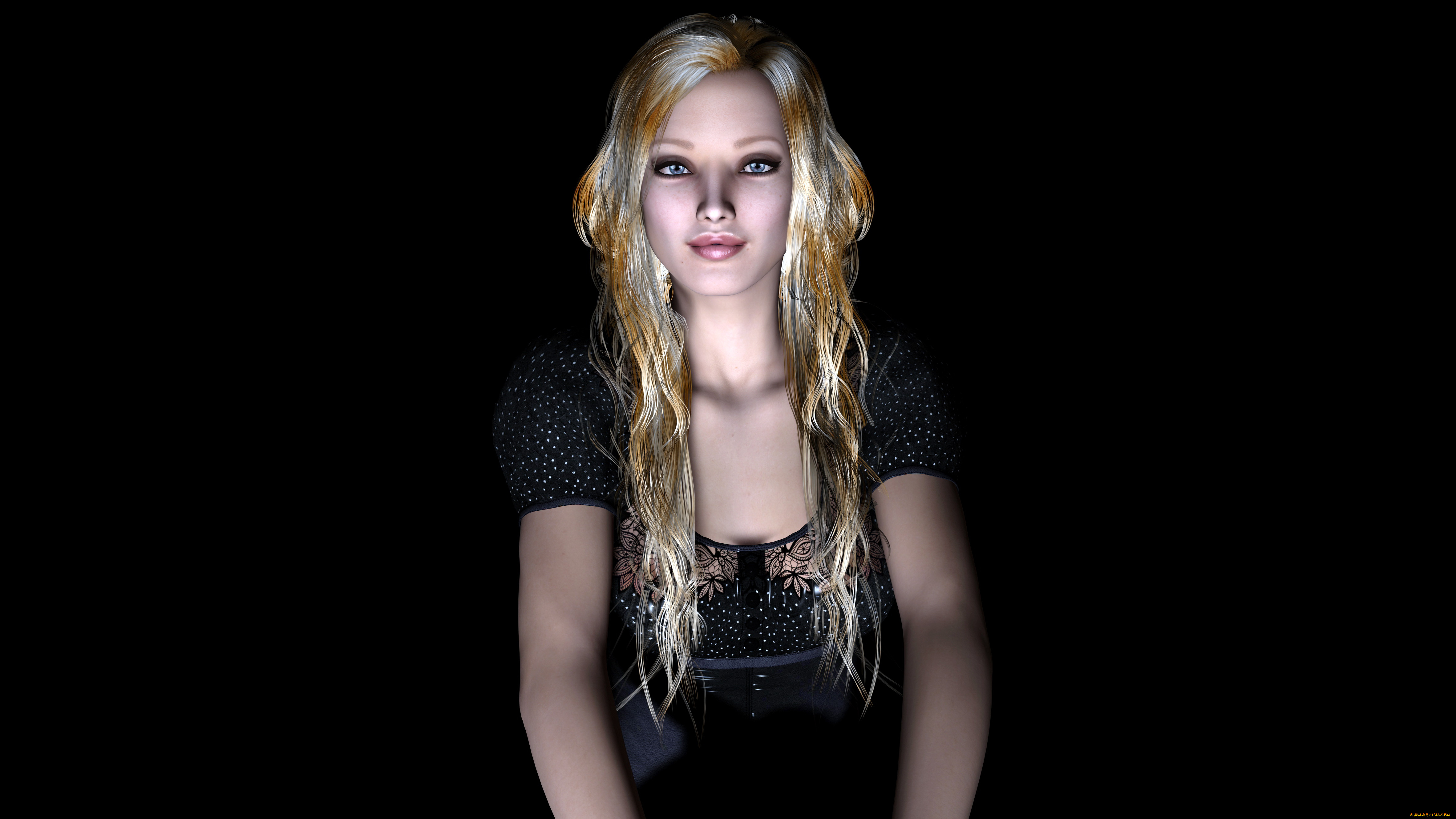 3д, графика, люди, , people, девушка, взгляд, фон