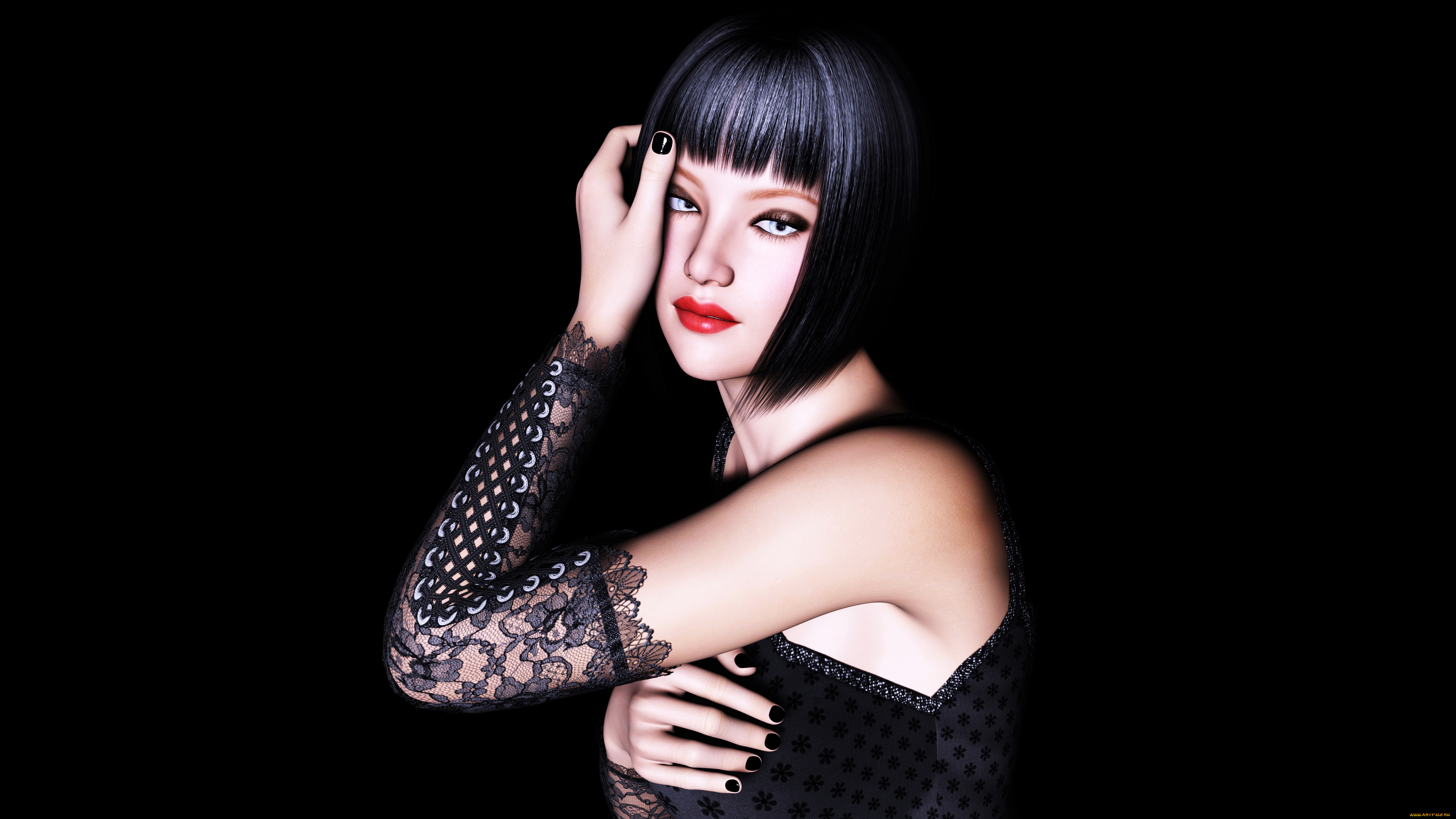 3д, графика, люди, , people, фон, взгляд, девушка