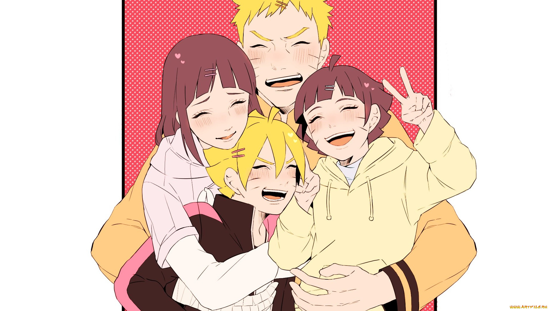 аниме, naruto, арт, семья