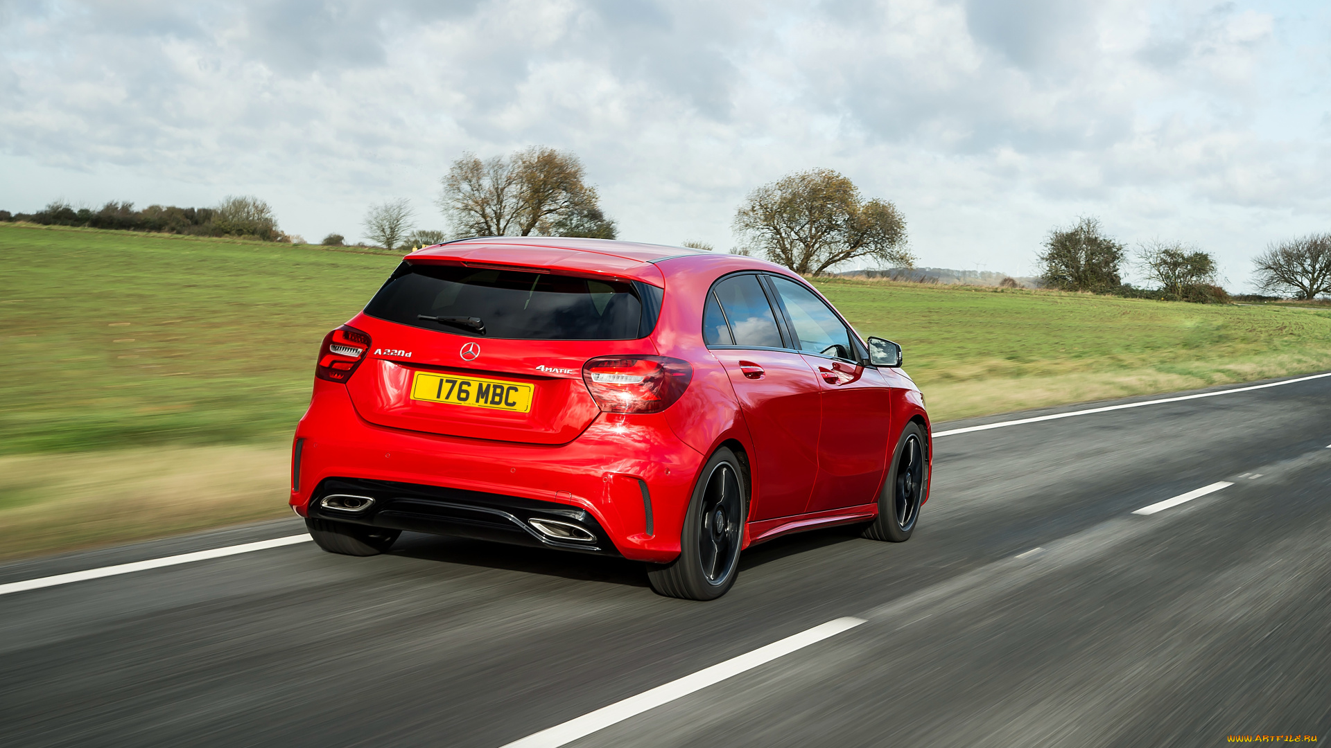 автомобили, mercedes-benz, a, 220, d, uk-spec, 4matic, amg, line, красный, 2015г, w176