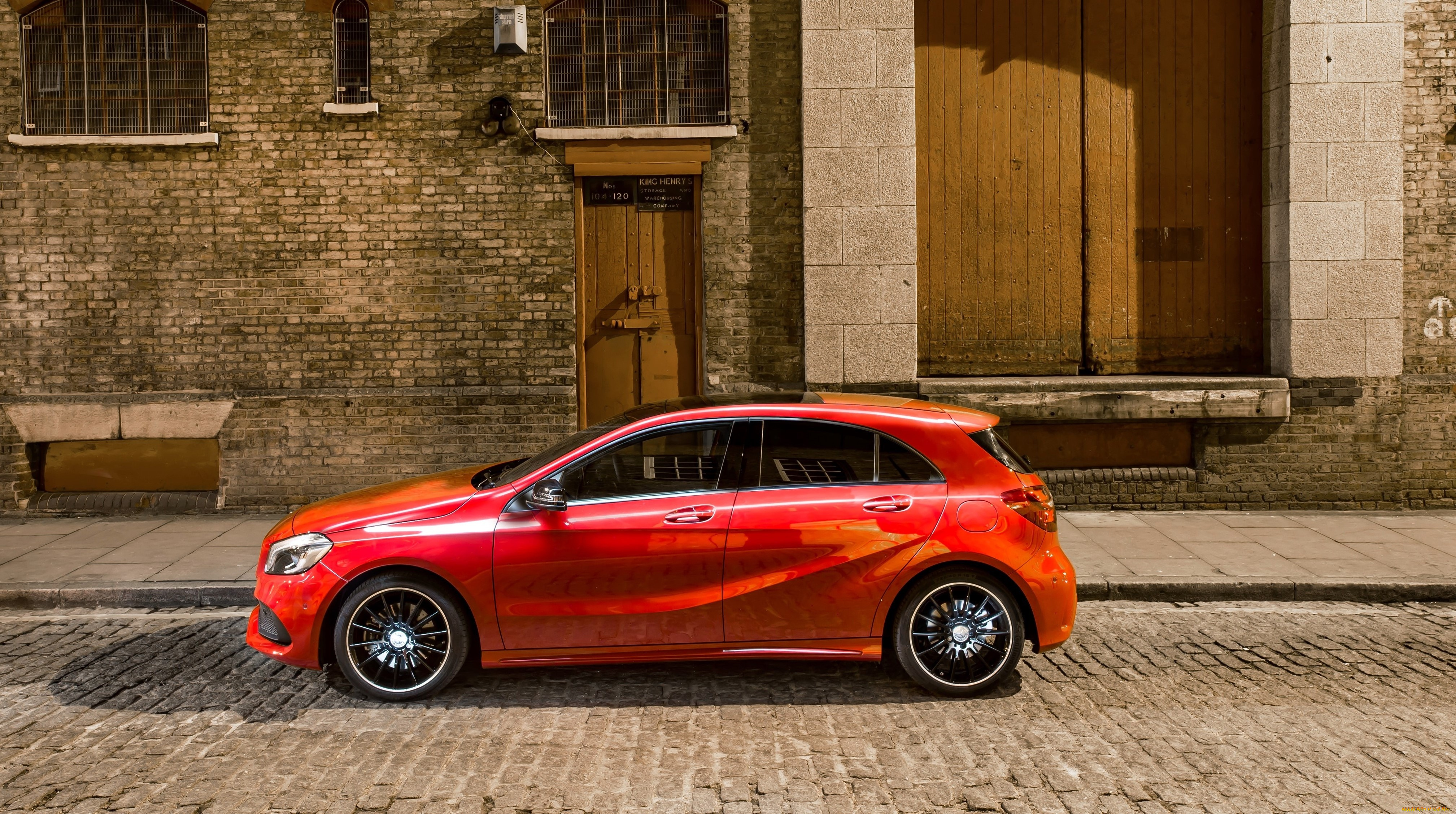 автомобили, mercedes-benz, 2015г, w176, uk-spec, красный, amg, line, 4matic, a, 220, d