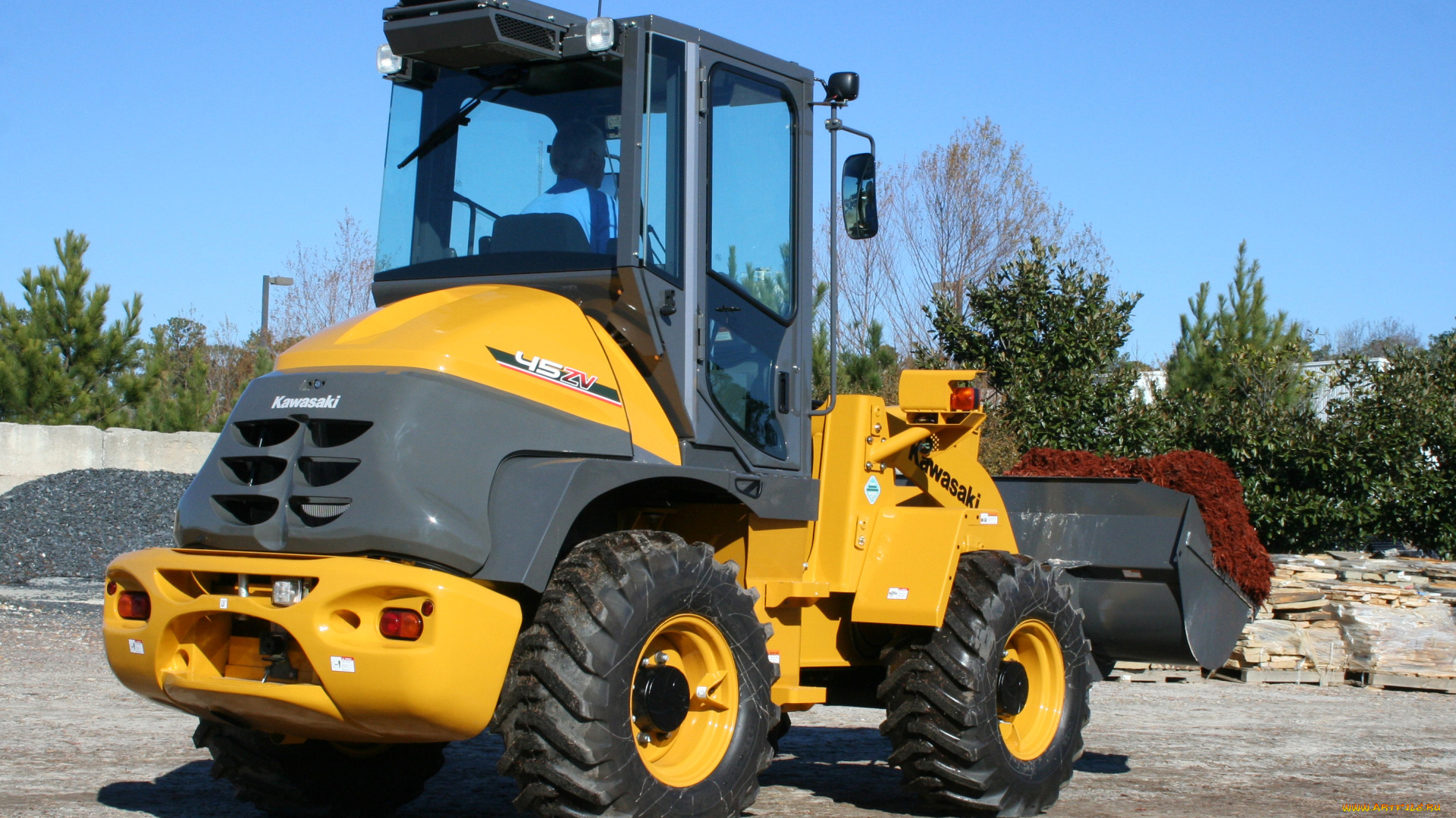 техника, фронтальные, погрузчики, kawasaki