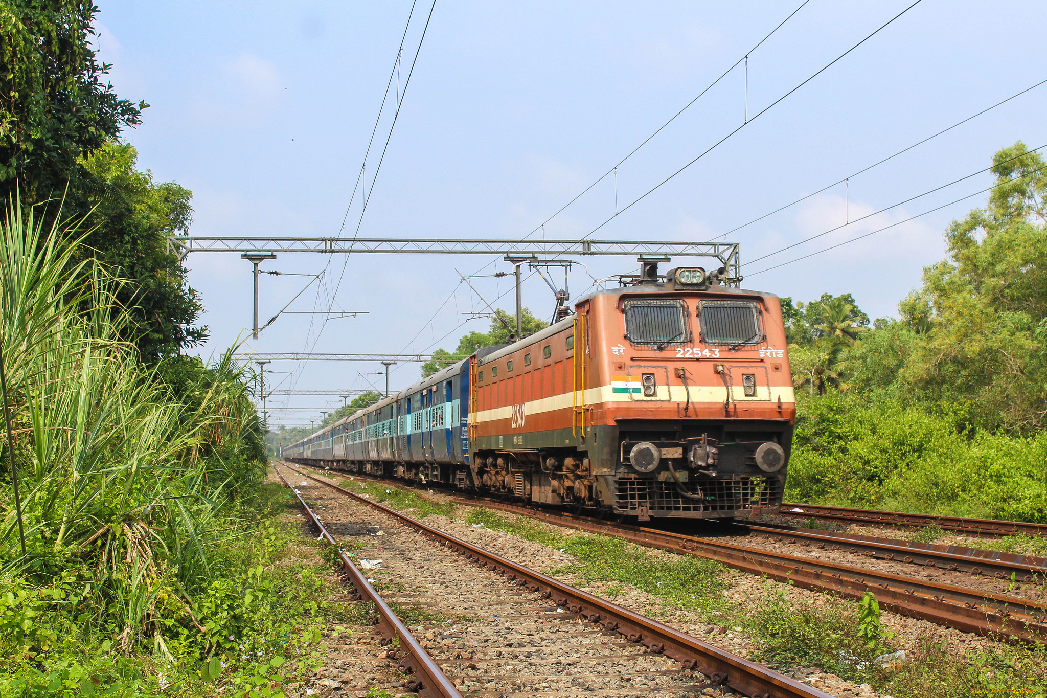 техника, электровозы, состав, локомотив, рельсы