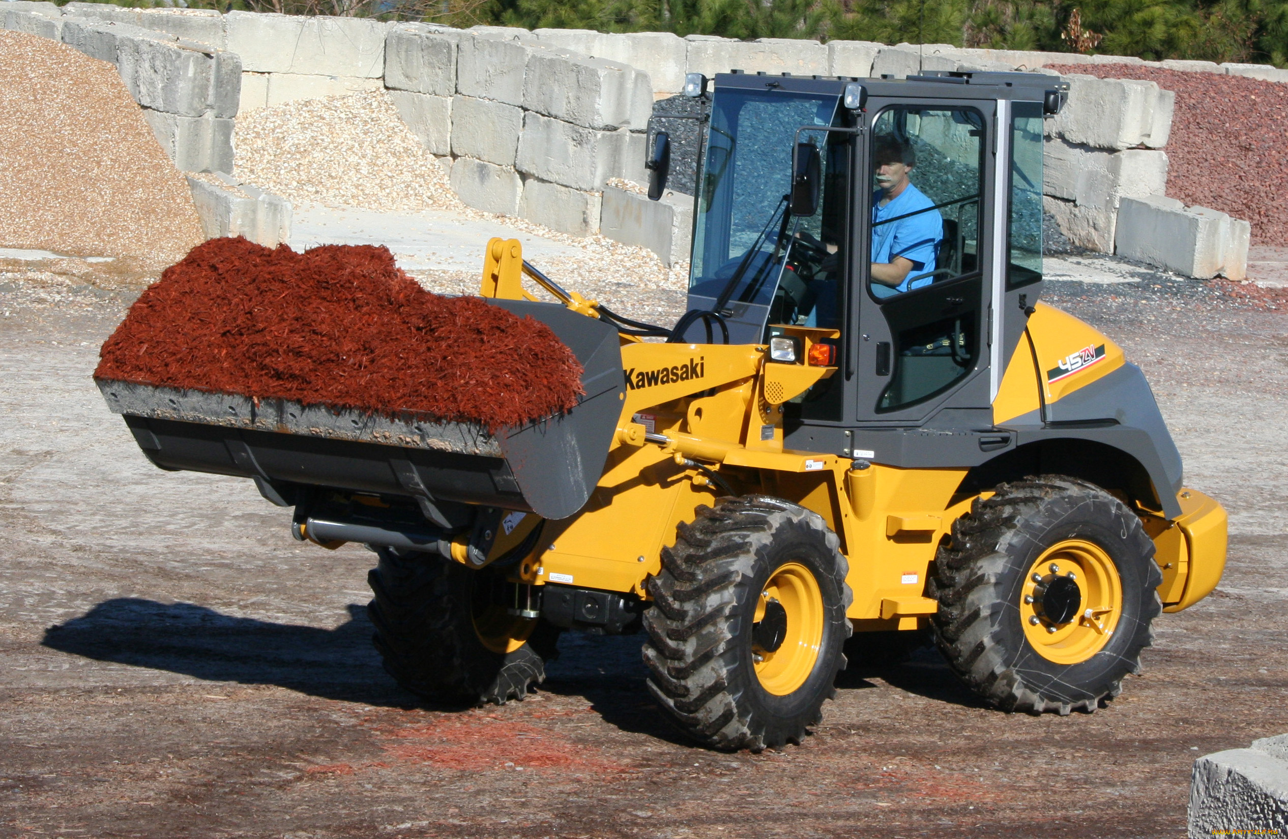 техника, фронтальные, погрузчики, kawasaki
