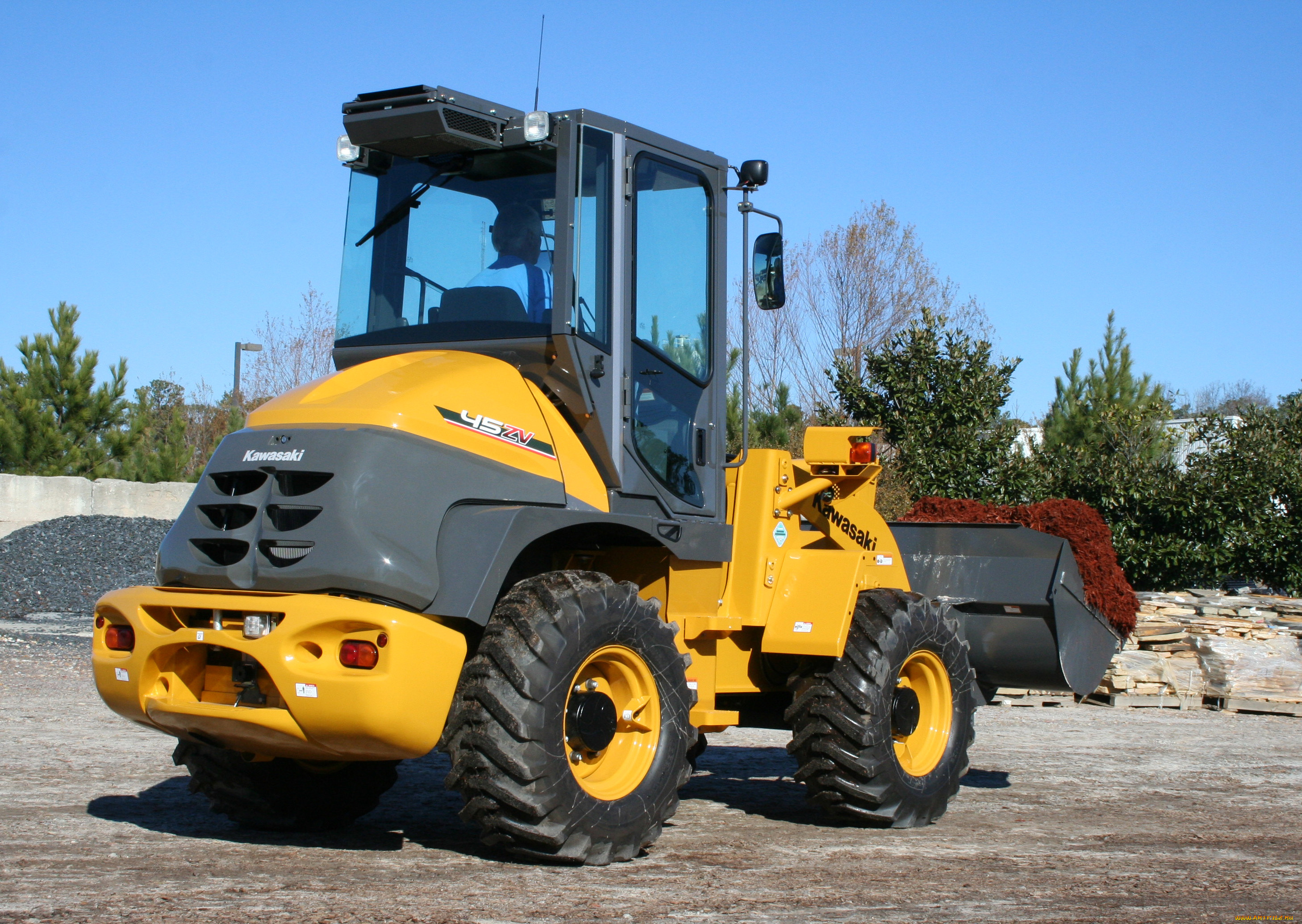 техника, фронтальные, погрузчики, kawasaki