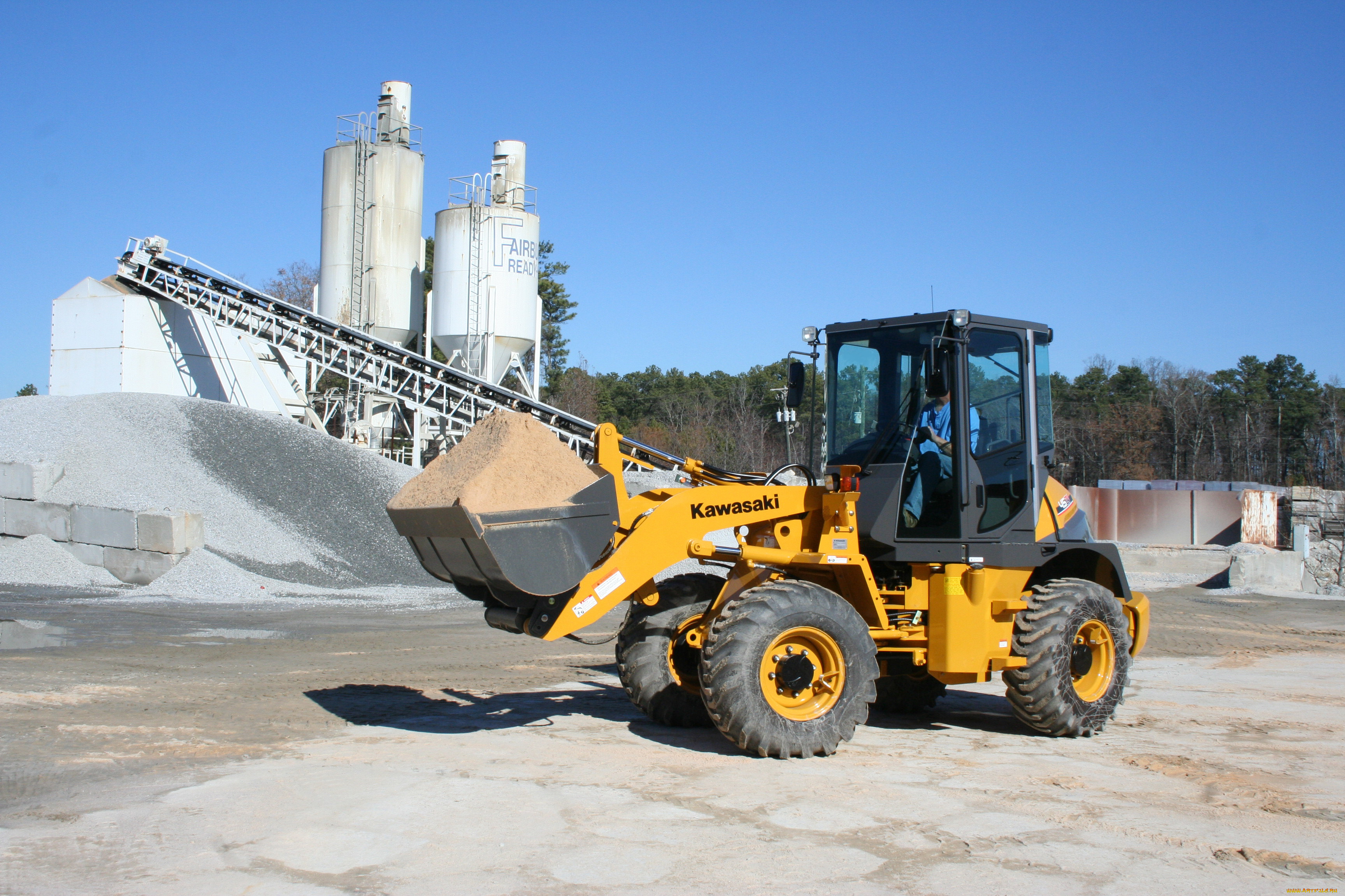 техника, фронтальные, погрузчики, kawasaki