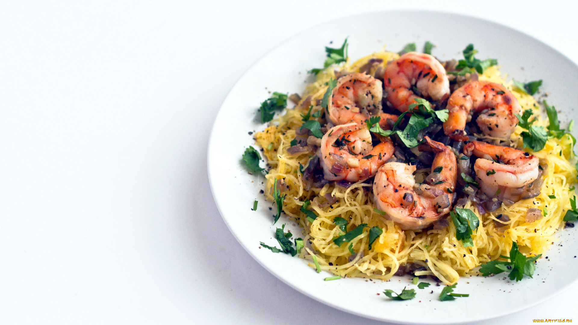 еда, макаронные, блюда, креветки, спагетти, паста, макароны
