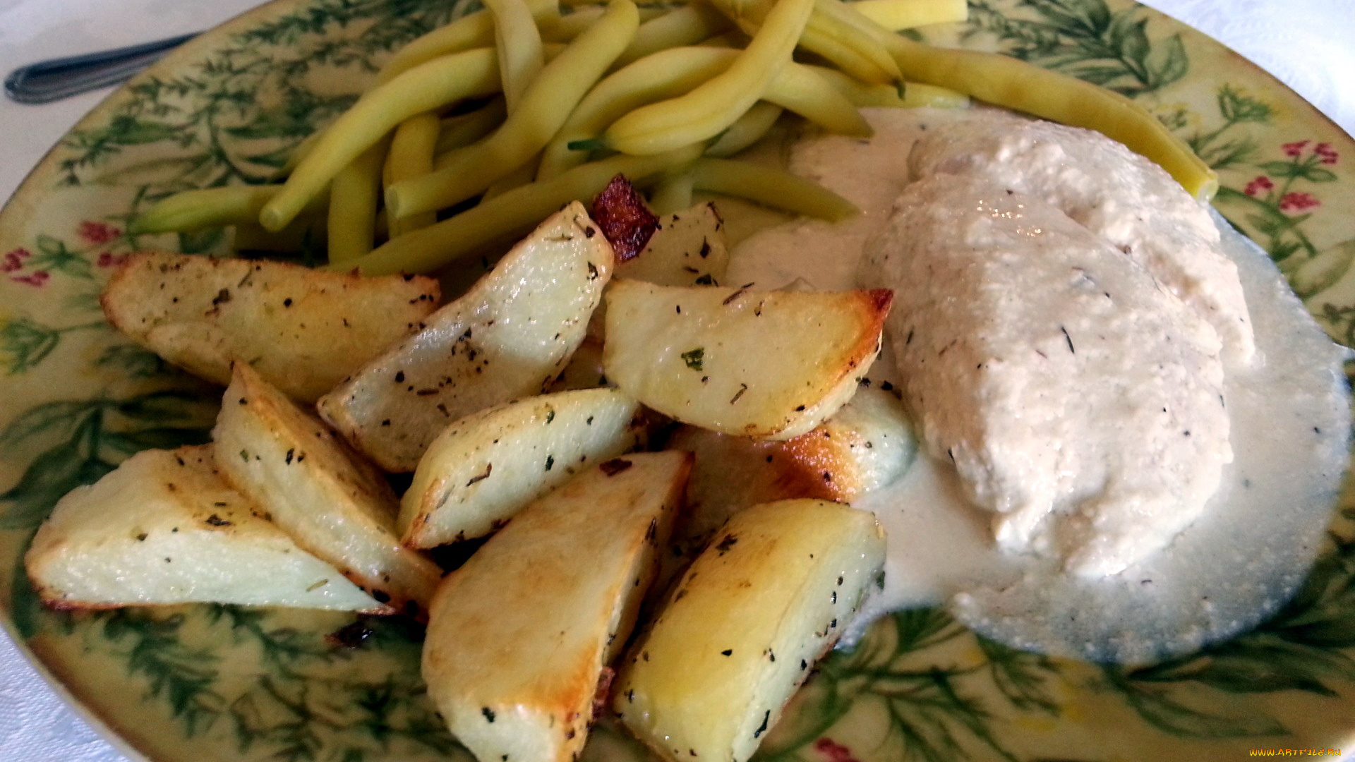 еда, вторые, блюда, фасоль, картофель