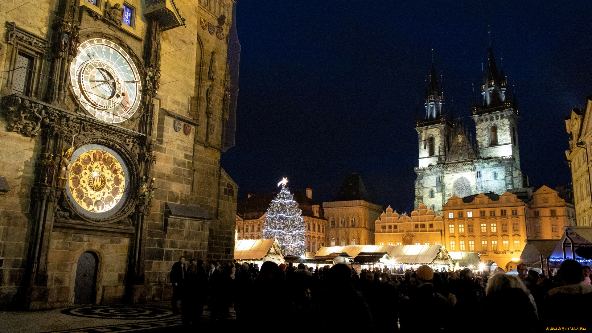 города, прага, , Чехия, часы, башня