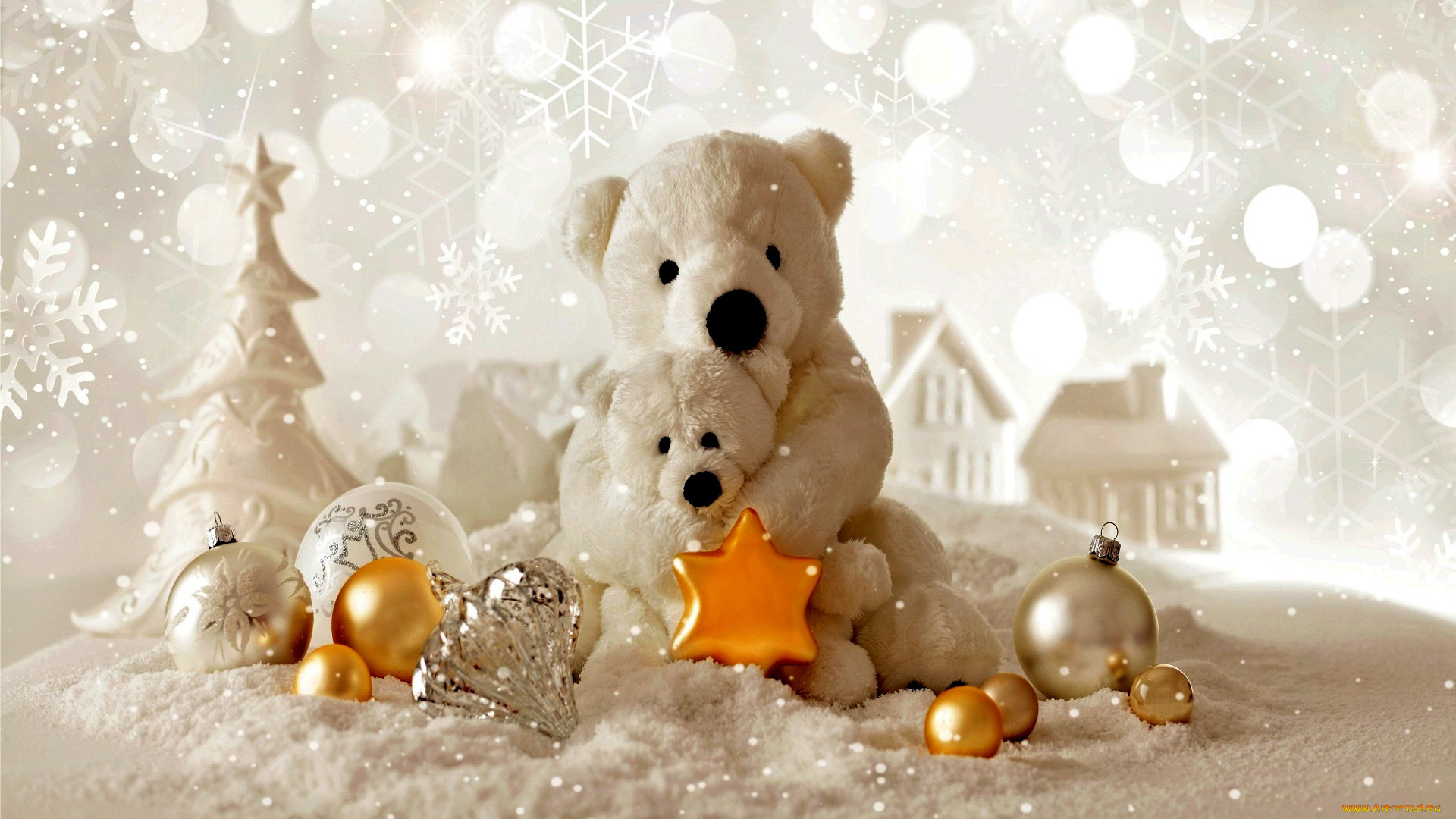 праздничные, мягкие, игрушки, шарики, медведи