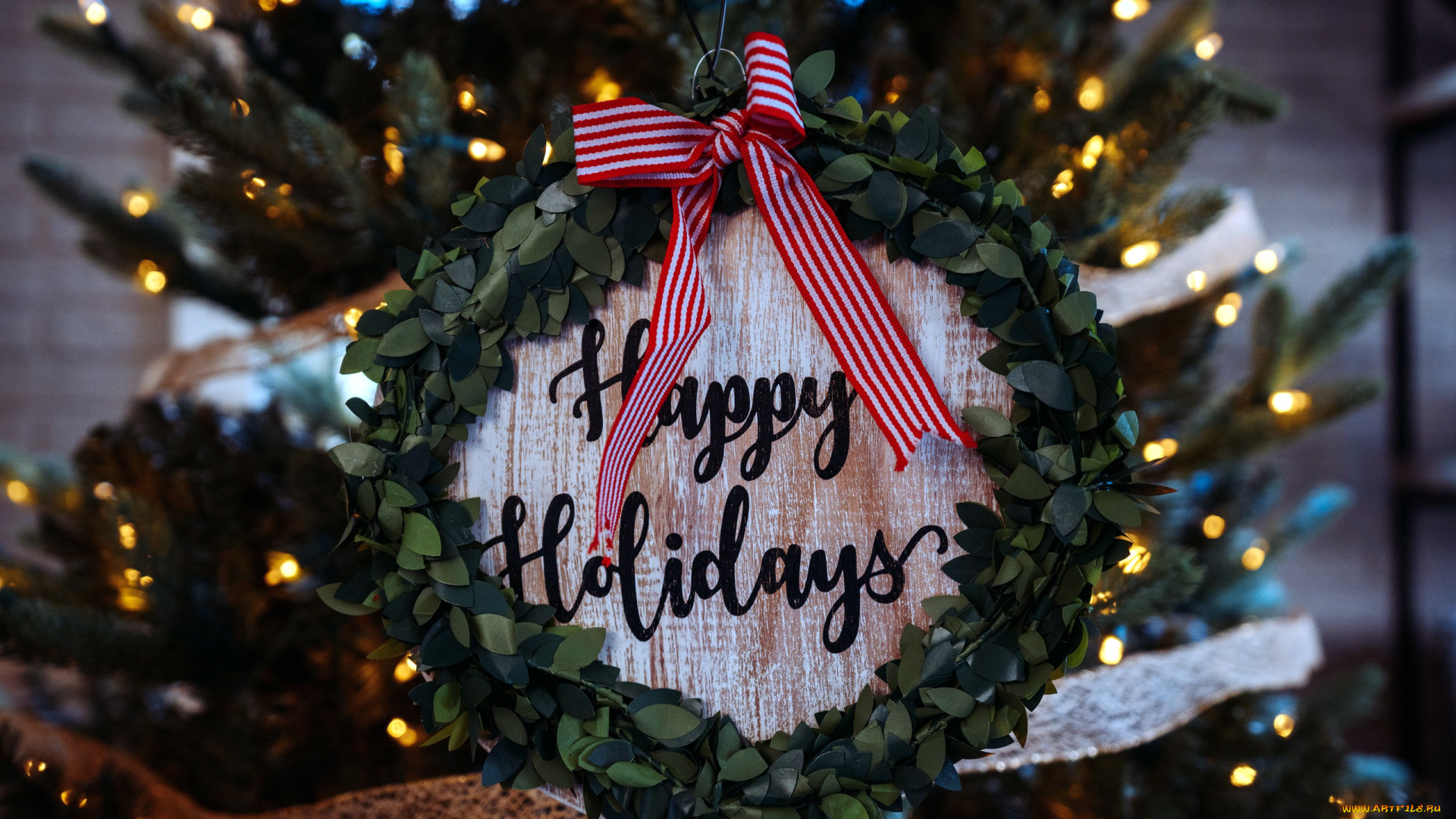 праздничные, украшения, венок