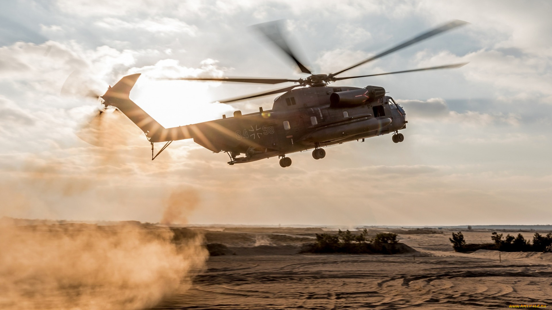 sikorsky, ch-53, sea, stallion, авиация, вертолёты, пустыня, песок, бундесвер, вооруженные, силы, германии, военный, вертолет