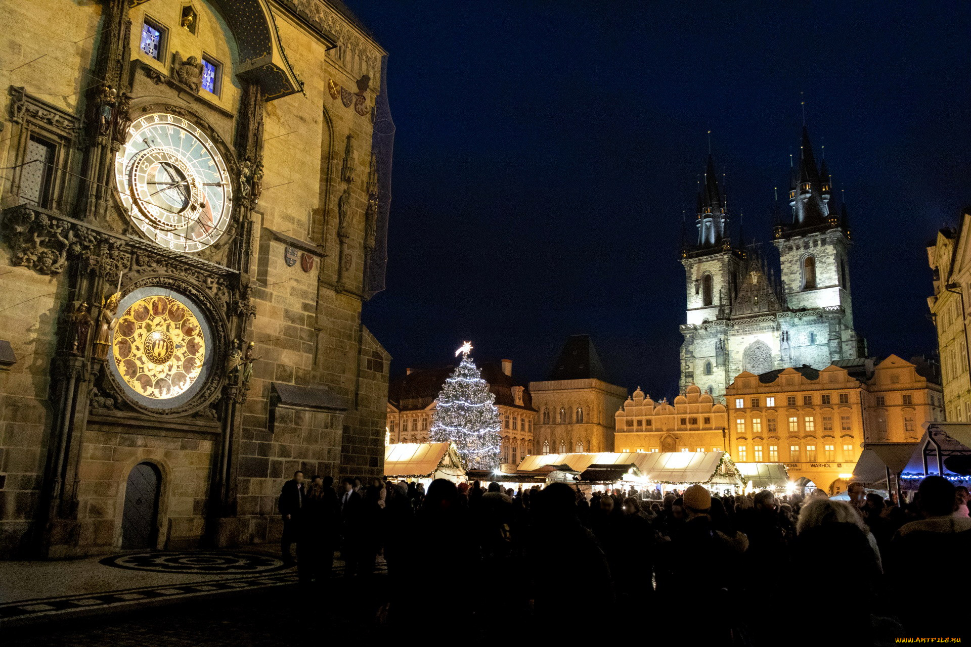 города, прага, , Чехия, часы, башня