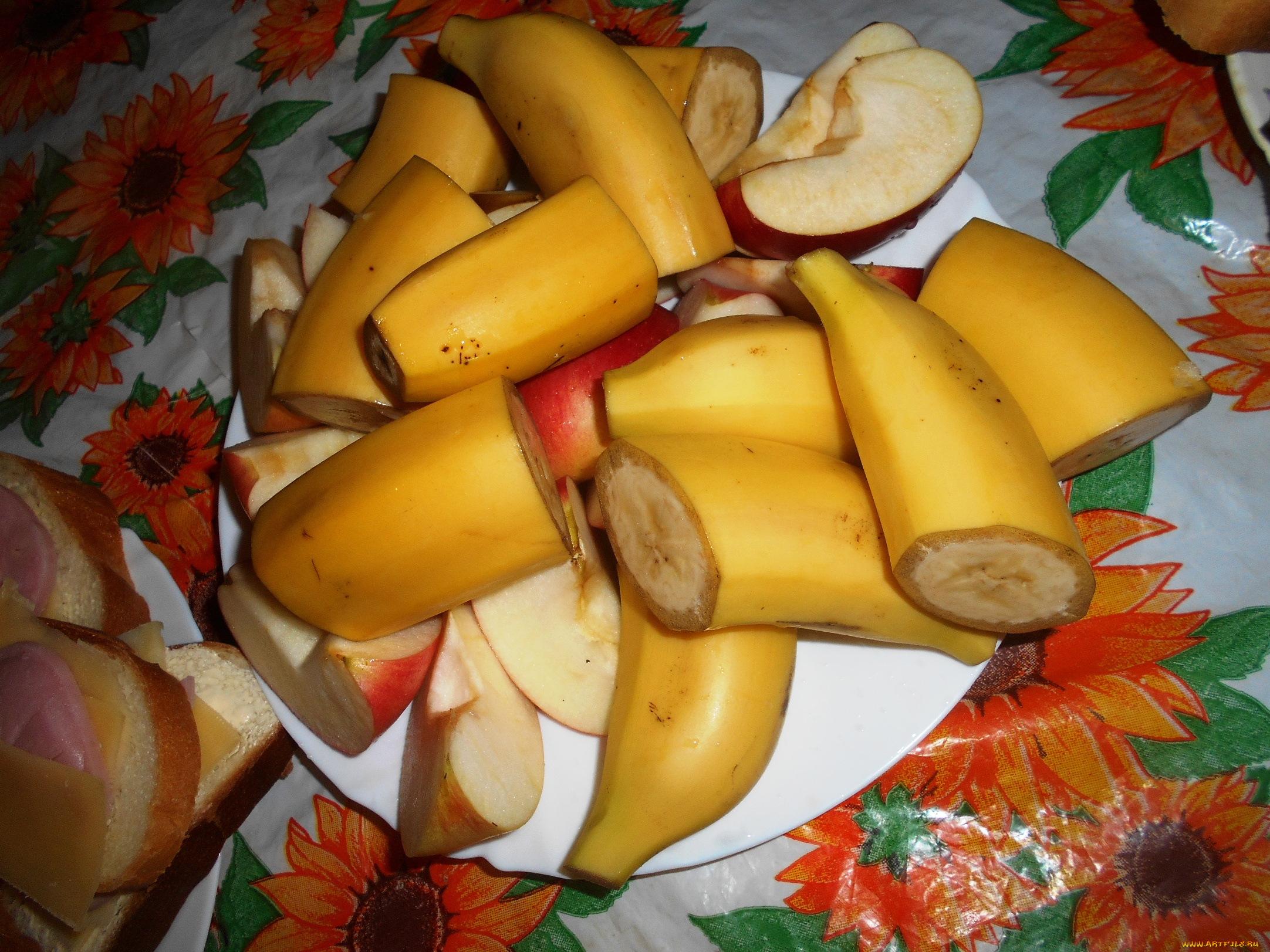 еда, бананы, яблоки