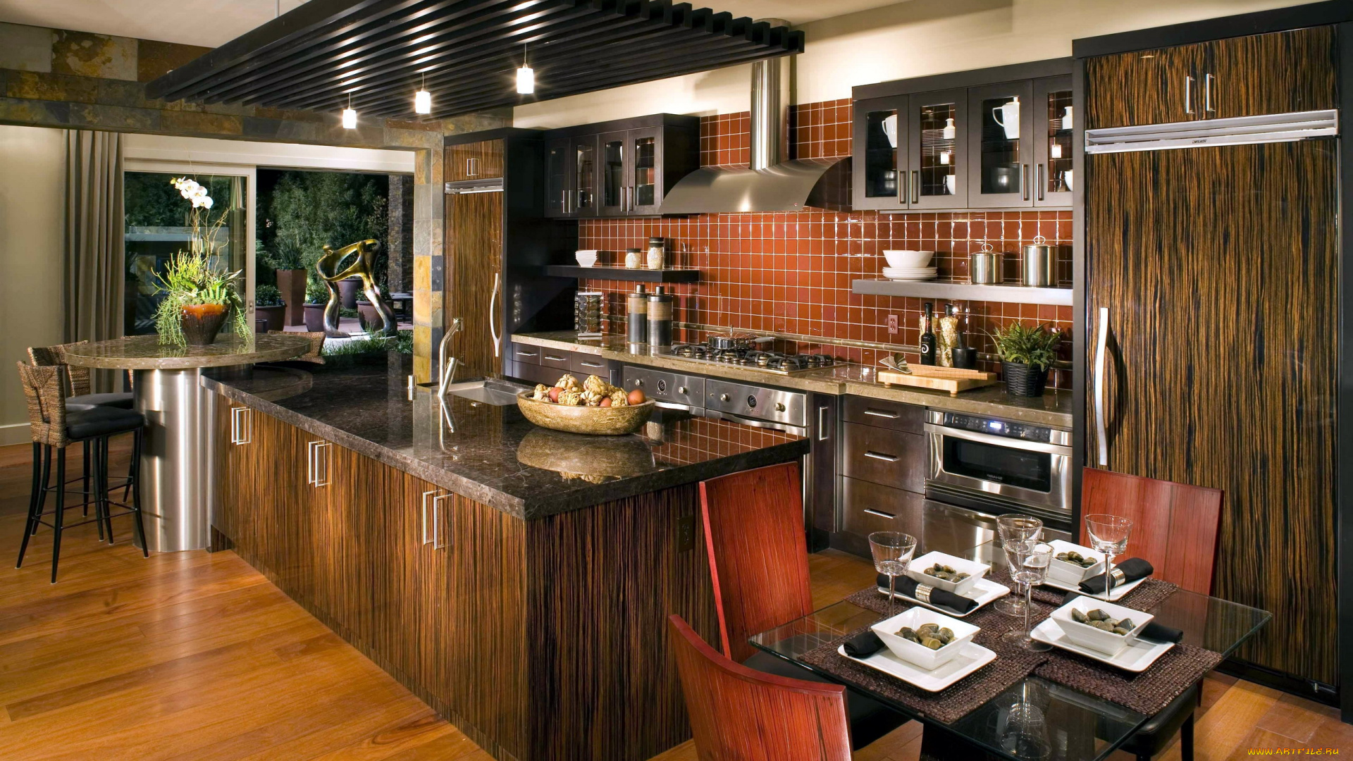 интерьер, кухня, мебель, оборудование, кухонное