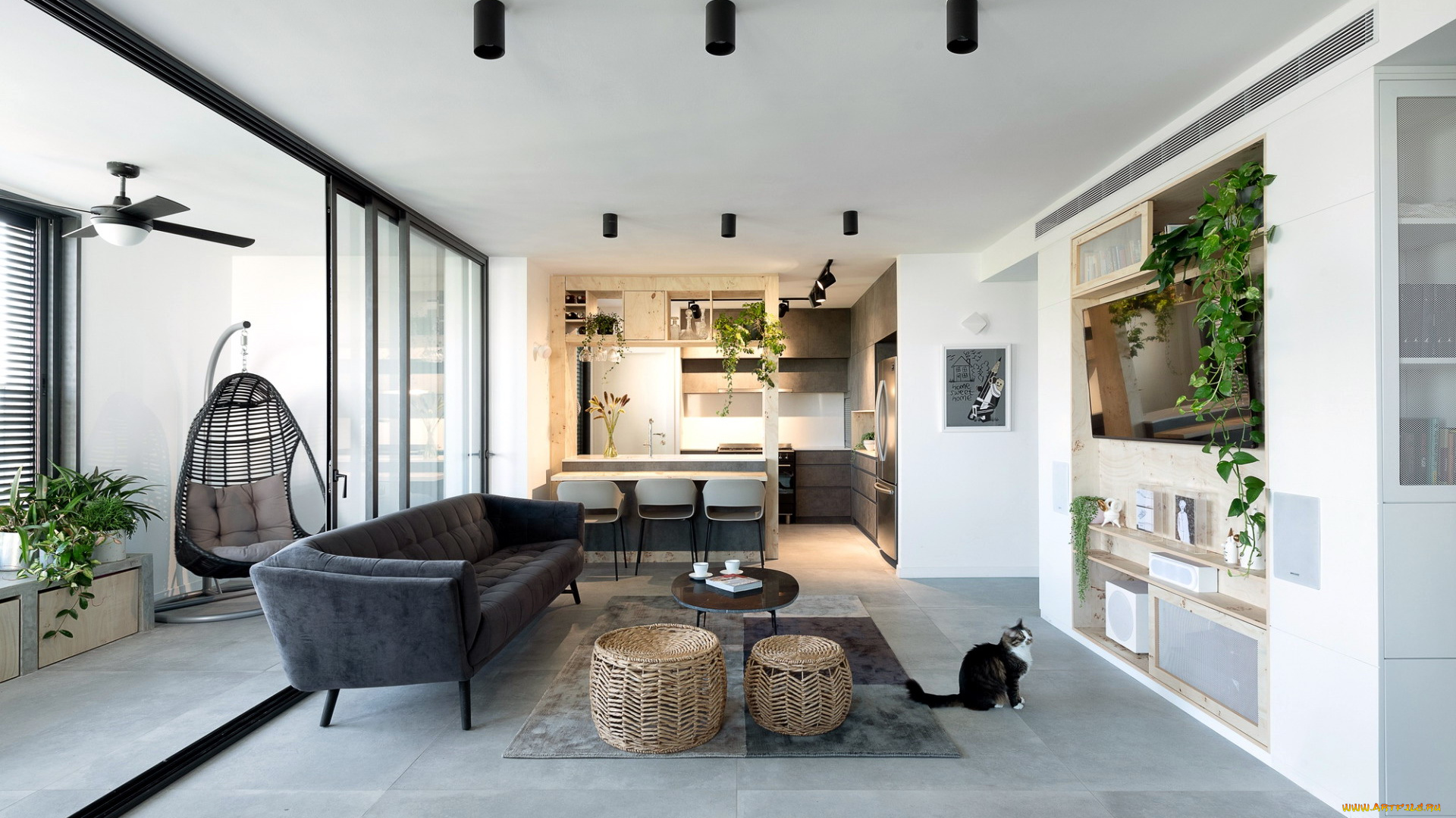 интерьер, столовая, кресло, диван, стол, обеденный