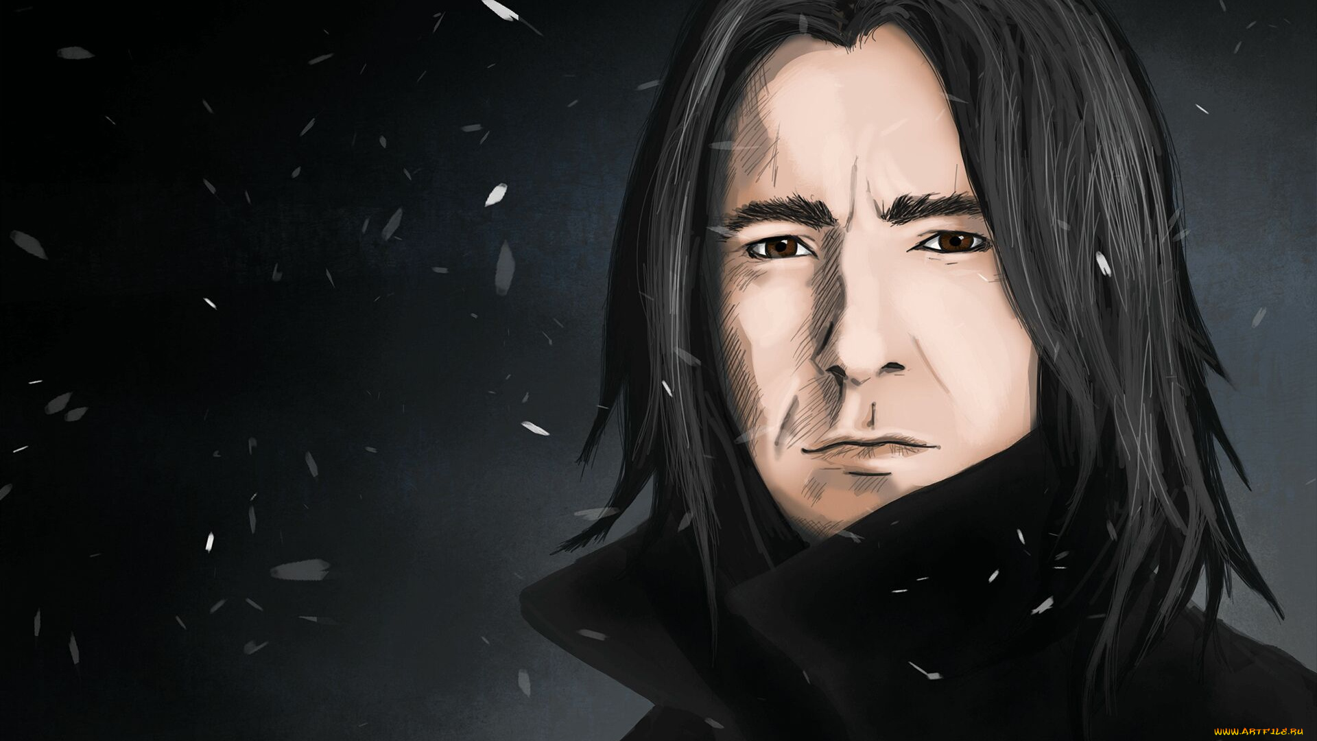 рисованное, кино, северус, снейп, профессор, лицо