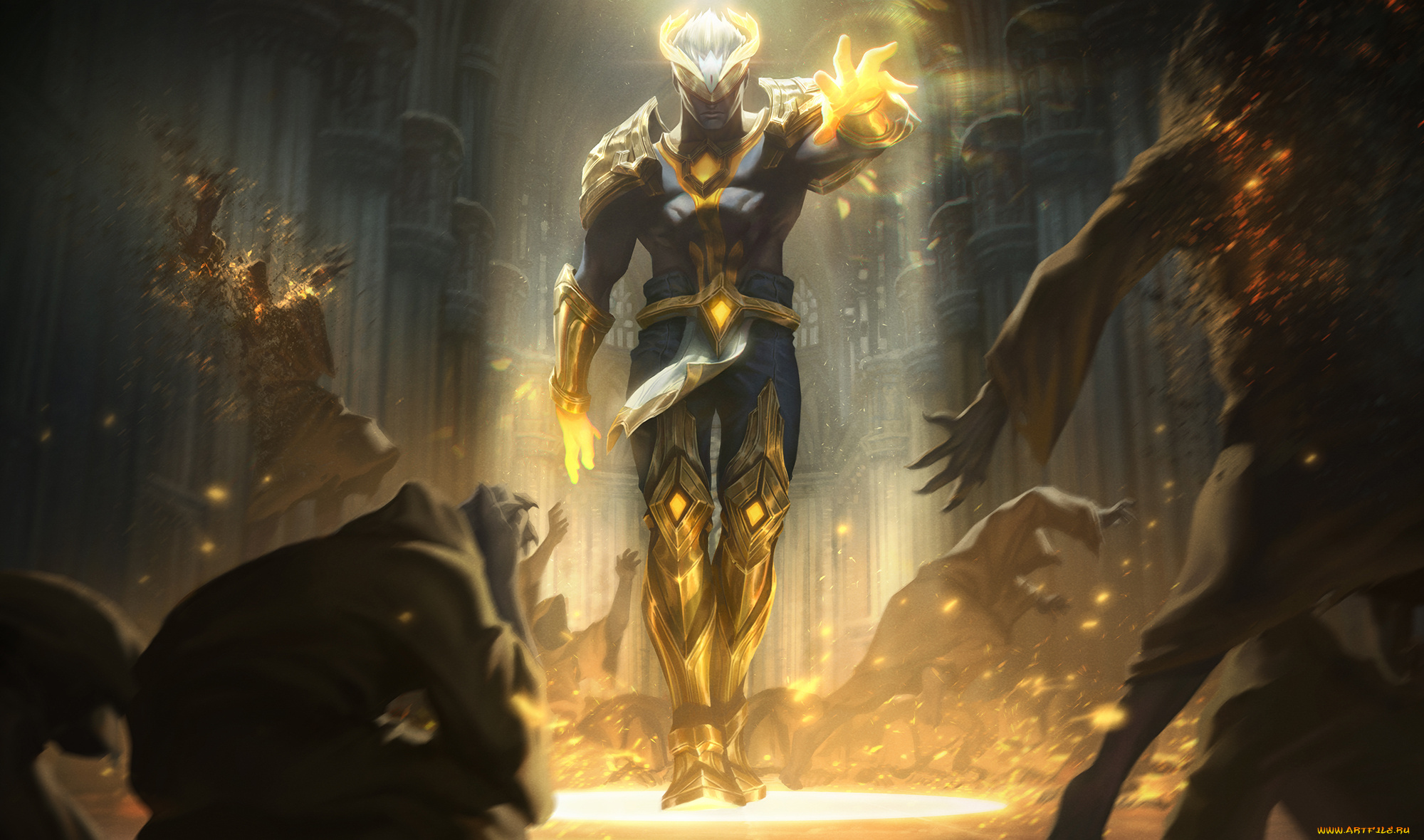 видео, игры, league, of, legends, мужчина, фон, униформа, магия