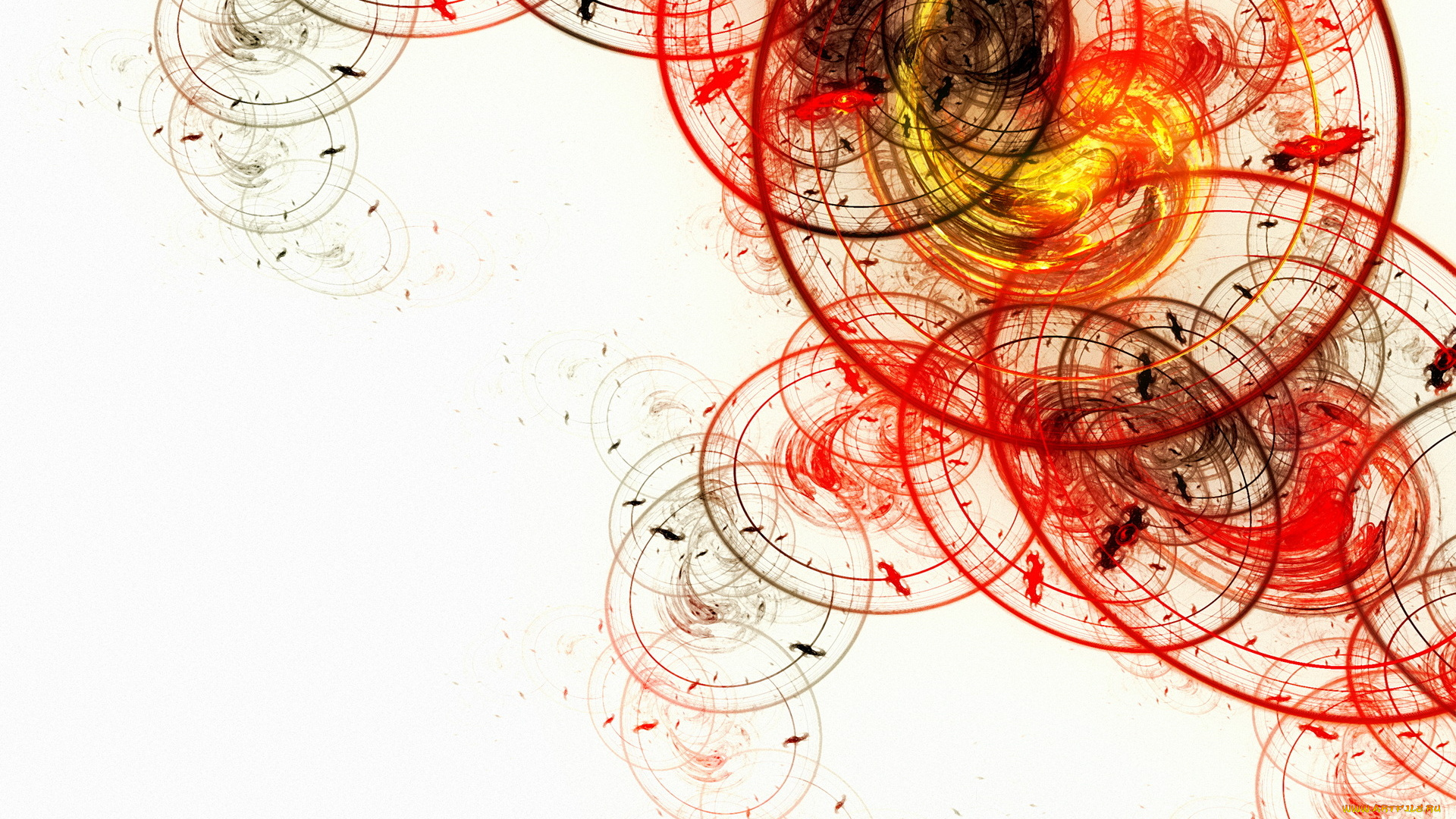 рисованное, абстракция, круги