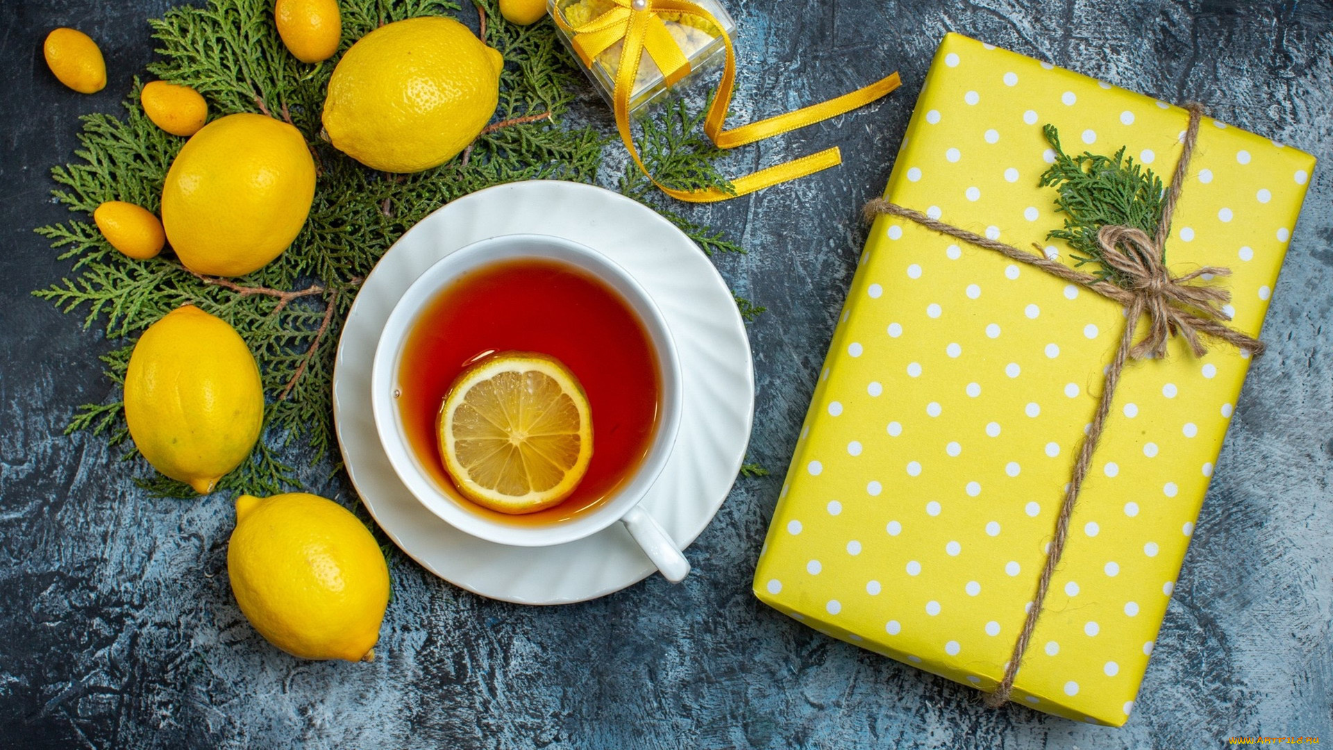 еда, напитки, , чай, подарок, чай, лимоны