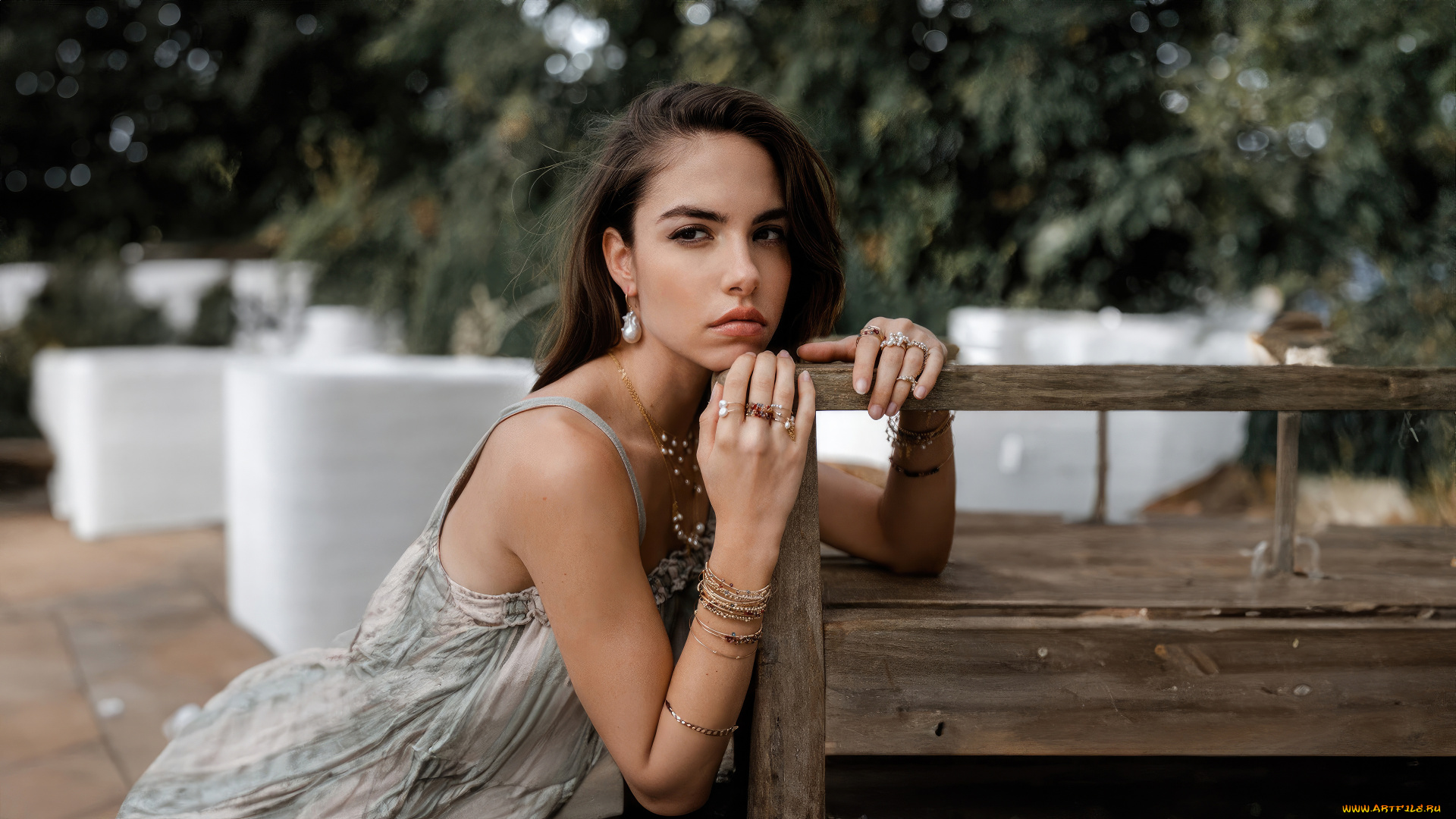 девушки, -, брюнетки, , шатенки, rebecca, bagnol, брюнетка, украшения, модель